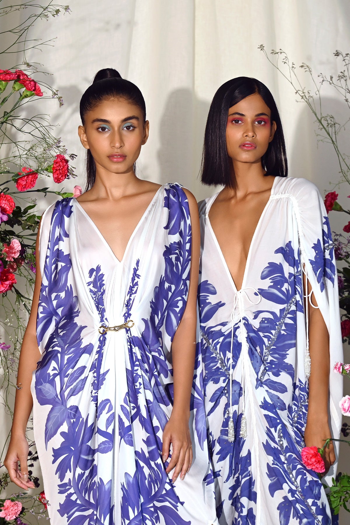 Draped Maxi Salvia Gown