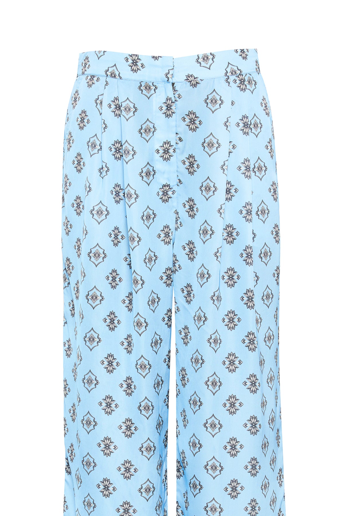 High Waisted Silk Trousers