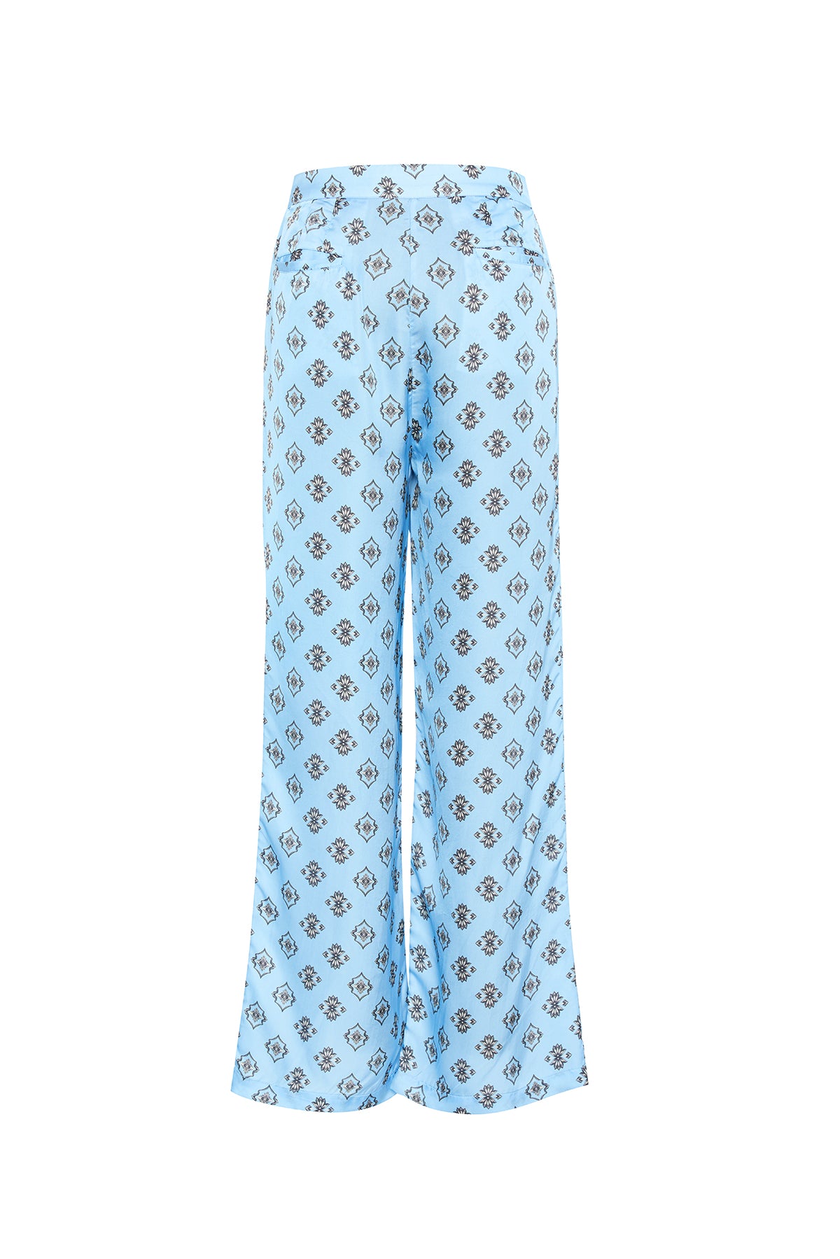 High Waisted Silk Trousers