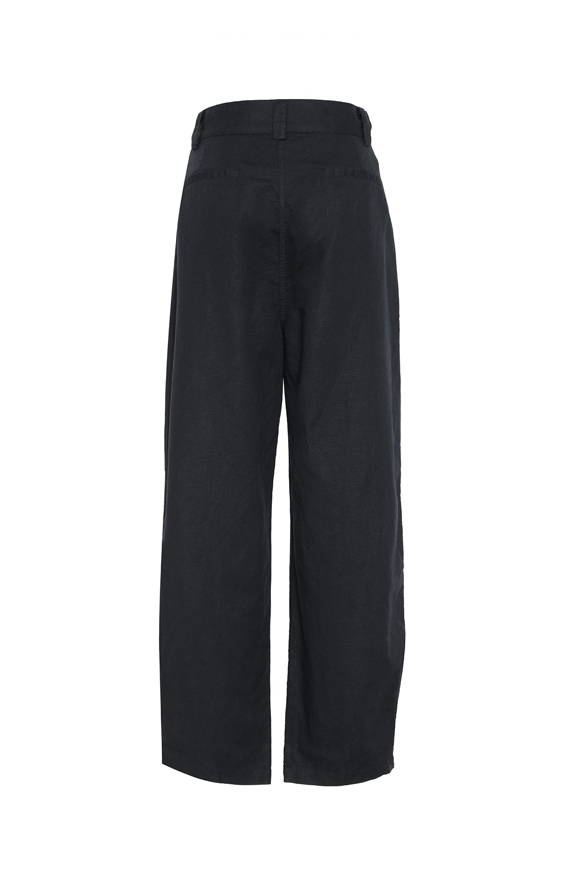 High Waisted Linen Pleated Pants