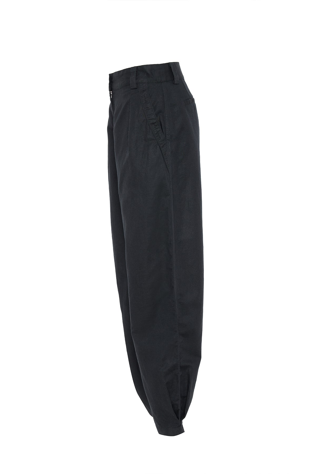 High Waisted Linen Pleated Pants