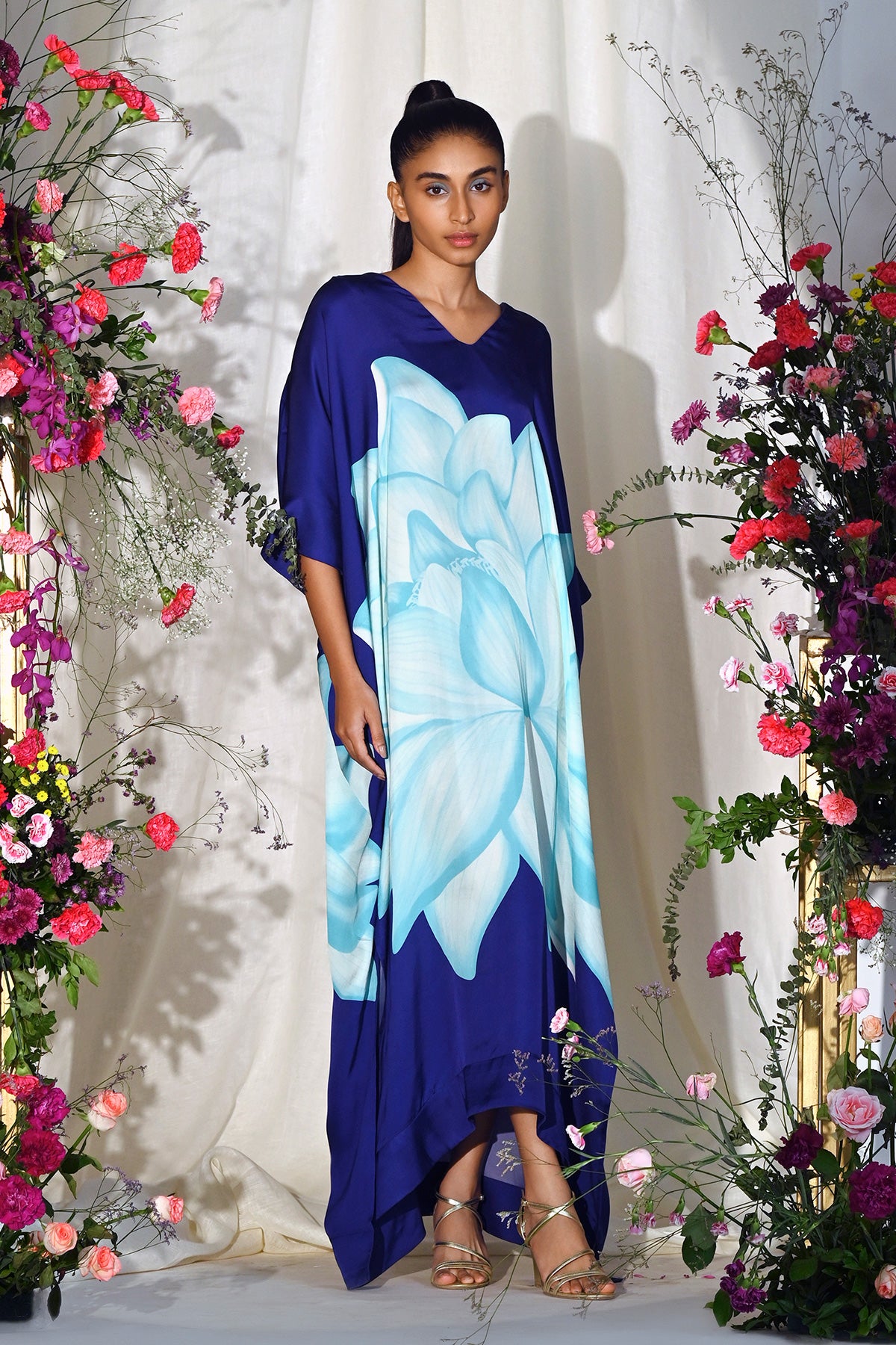 Blue Lotus Kaftan Dress