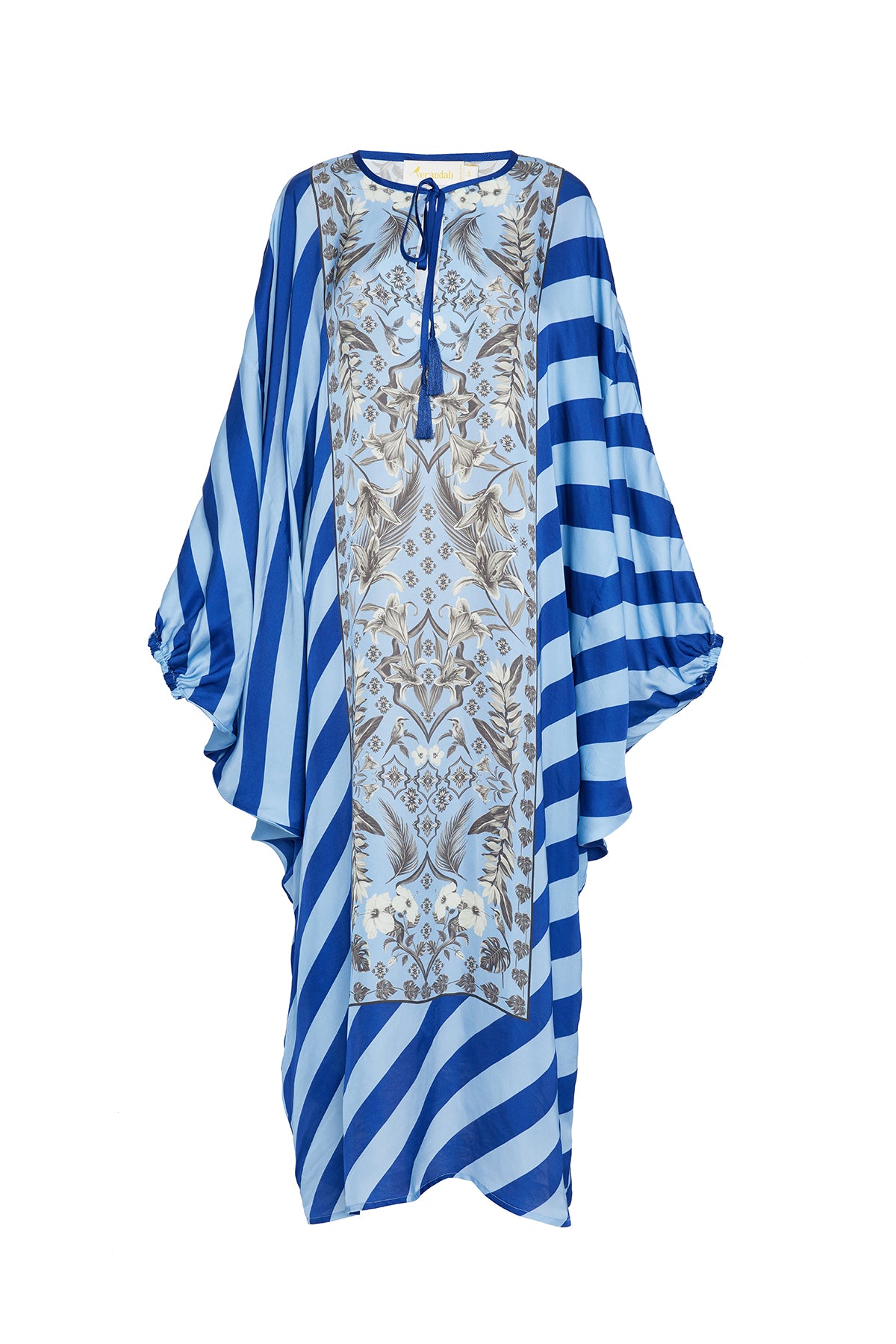 Navy Blue Azulejos Vintage Kaftan