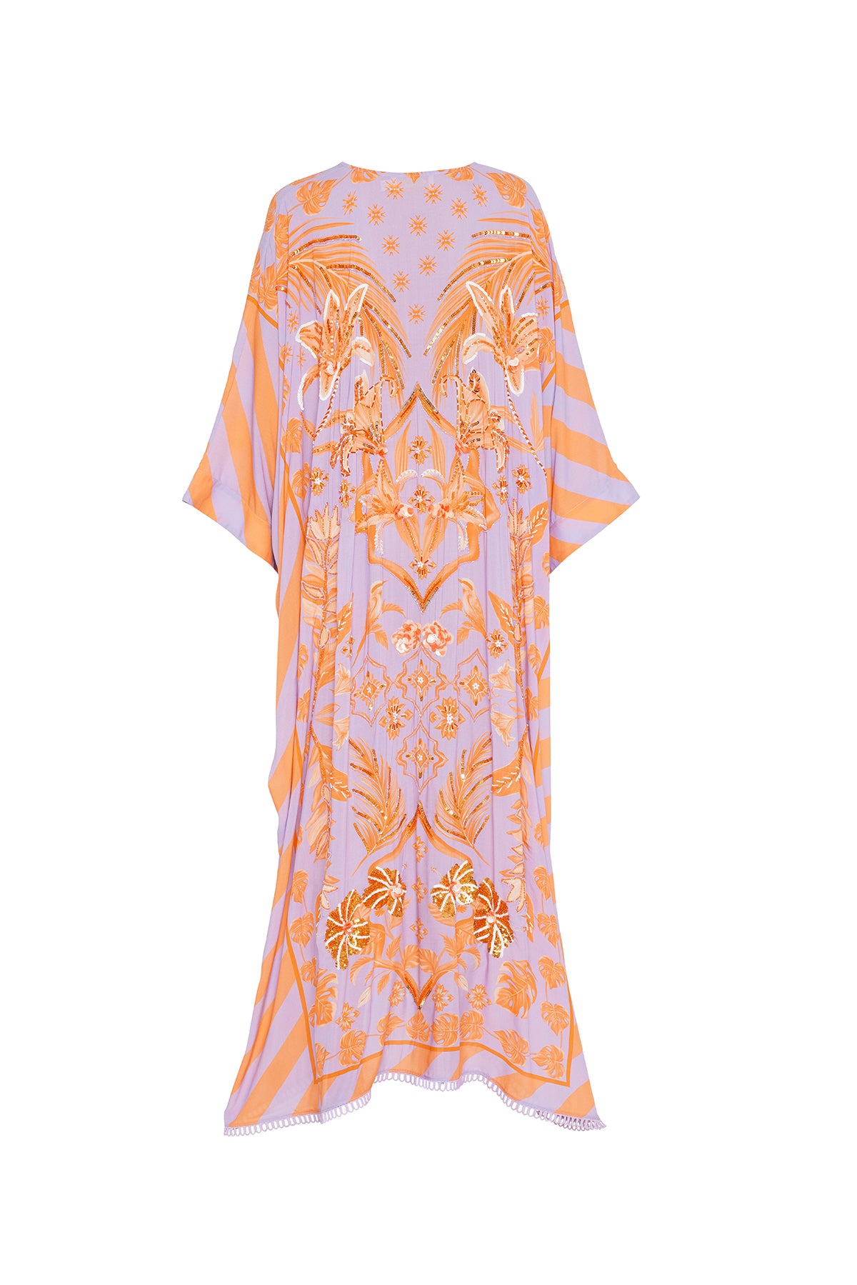 Hand Beaded Azulejos Kaftan