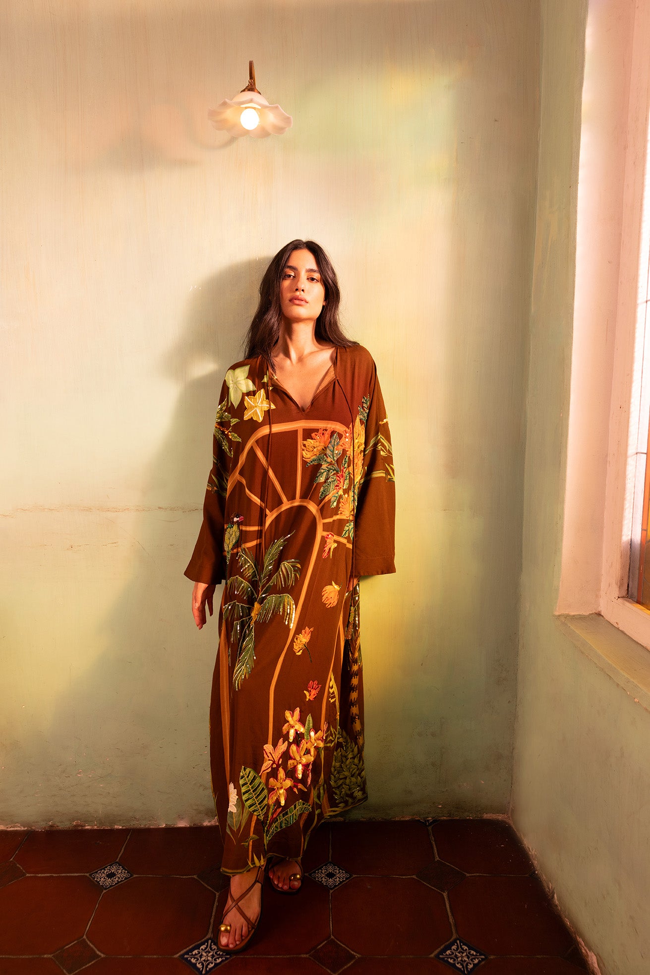 Hand Beaded Bangalore Kaftan
