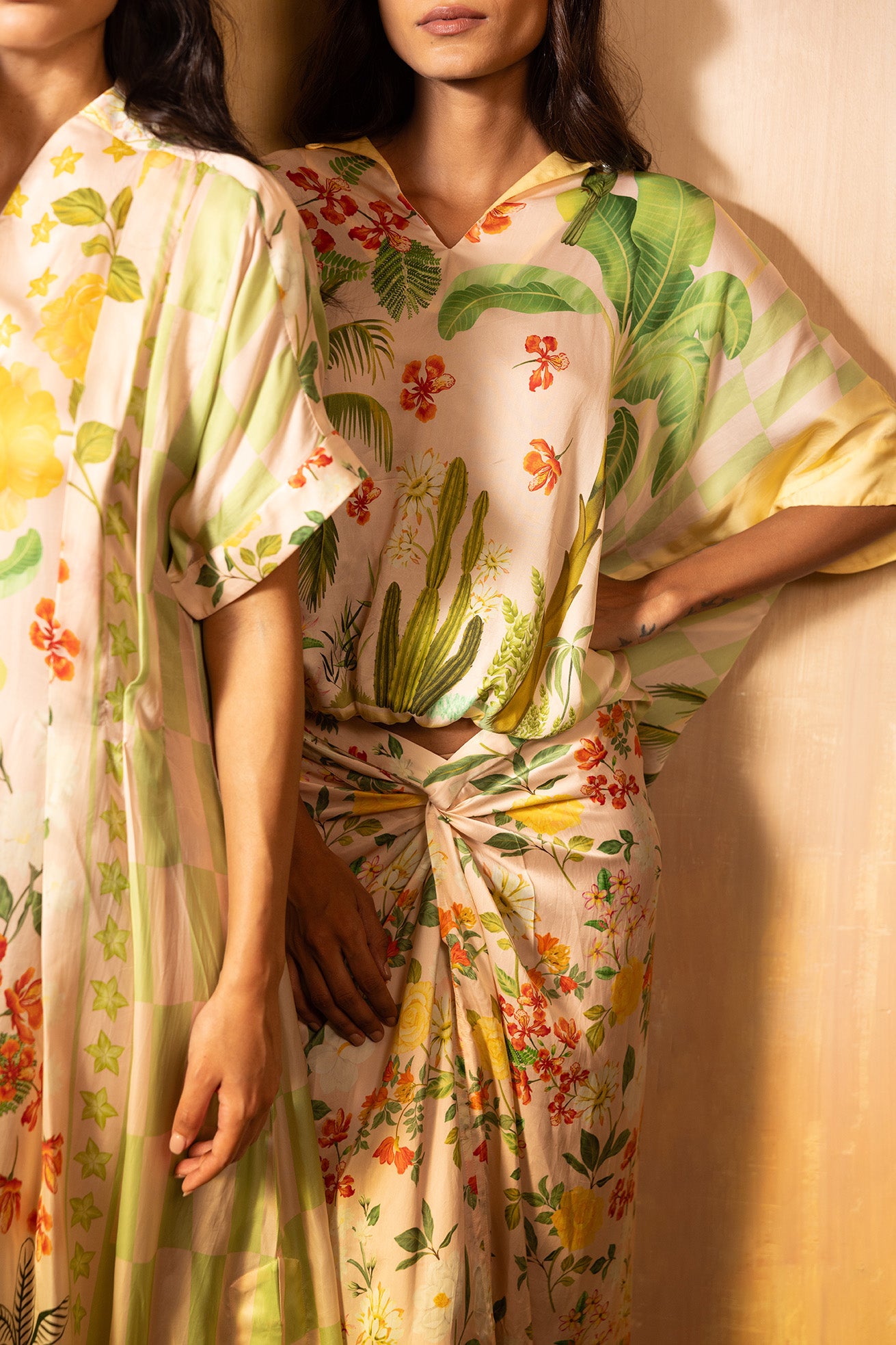 Draped Scarf Blouse