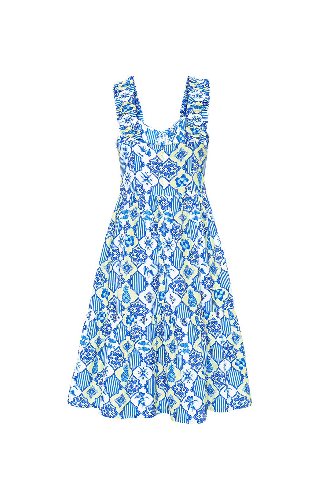 Corset Tiered Midi Dress