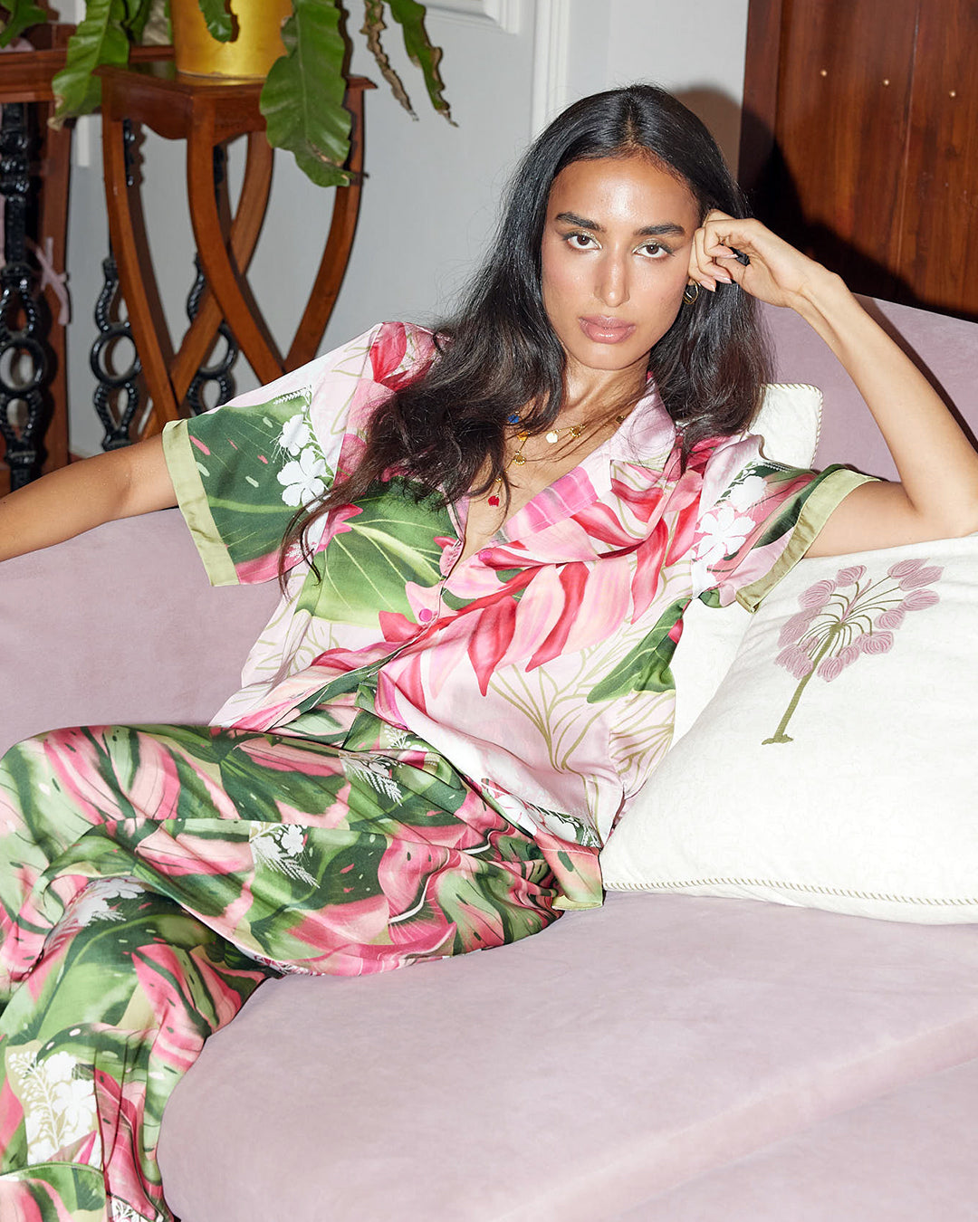 Wide Leg Satin Pants