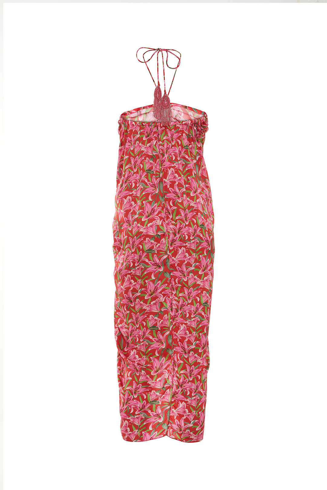 Hand Draped Halter Dress