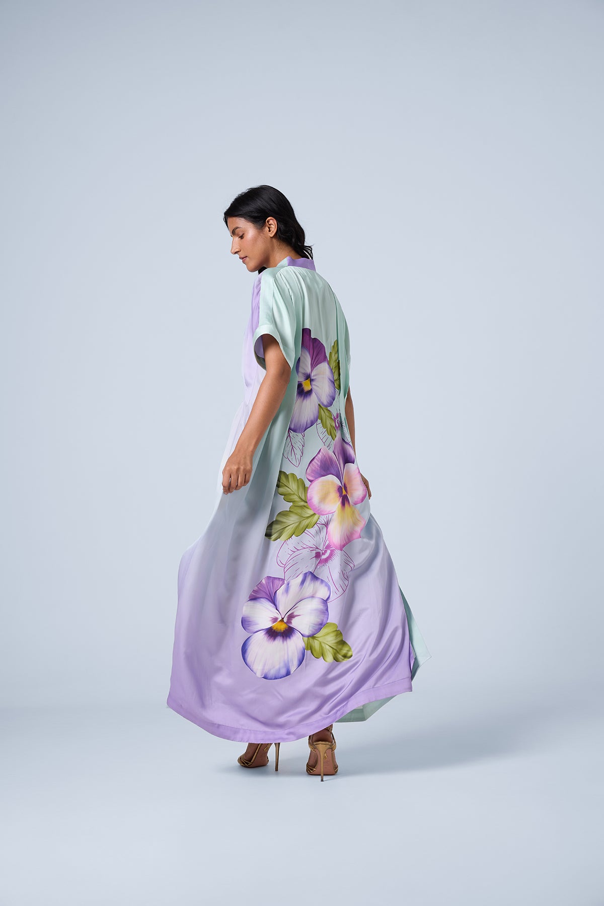 Hand Pleated Kaftan Dress