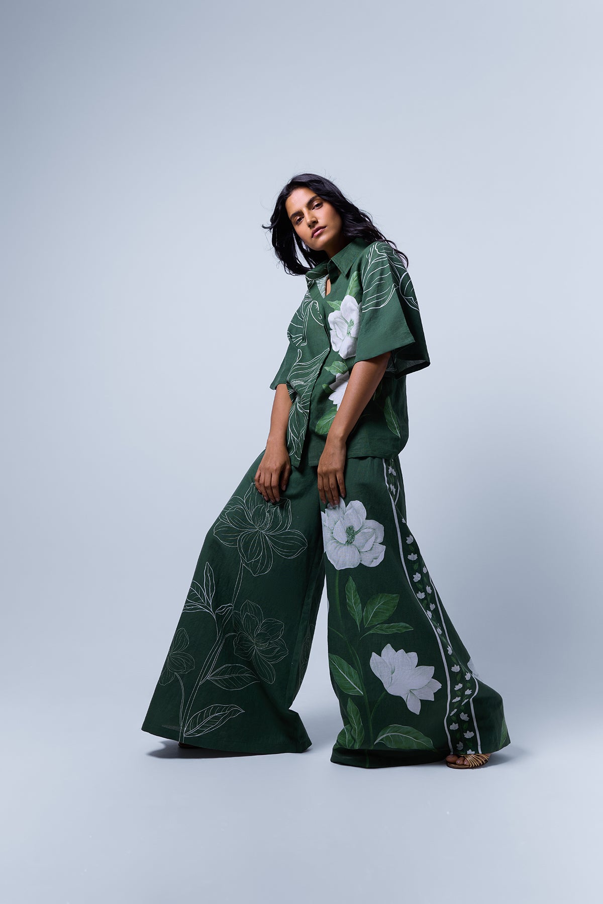 Floral Bell Sleeve Shirt
