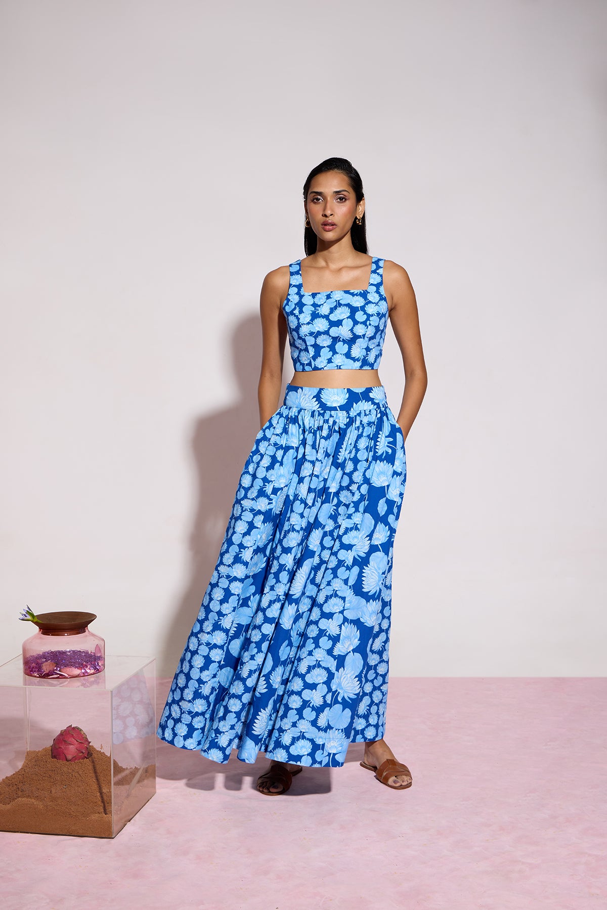 Tie-back Crop Blouse