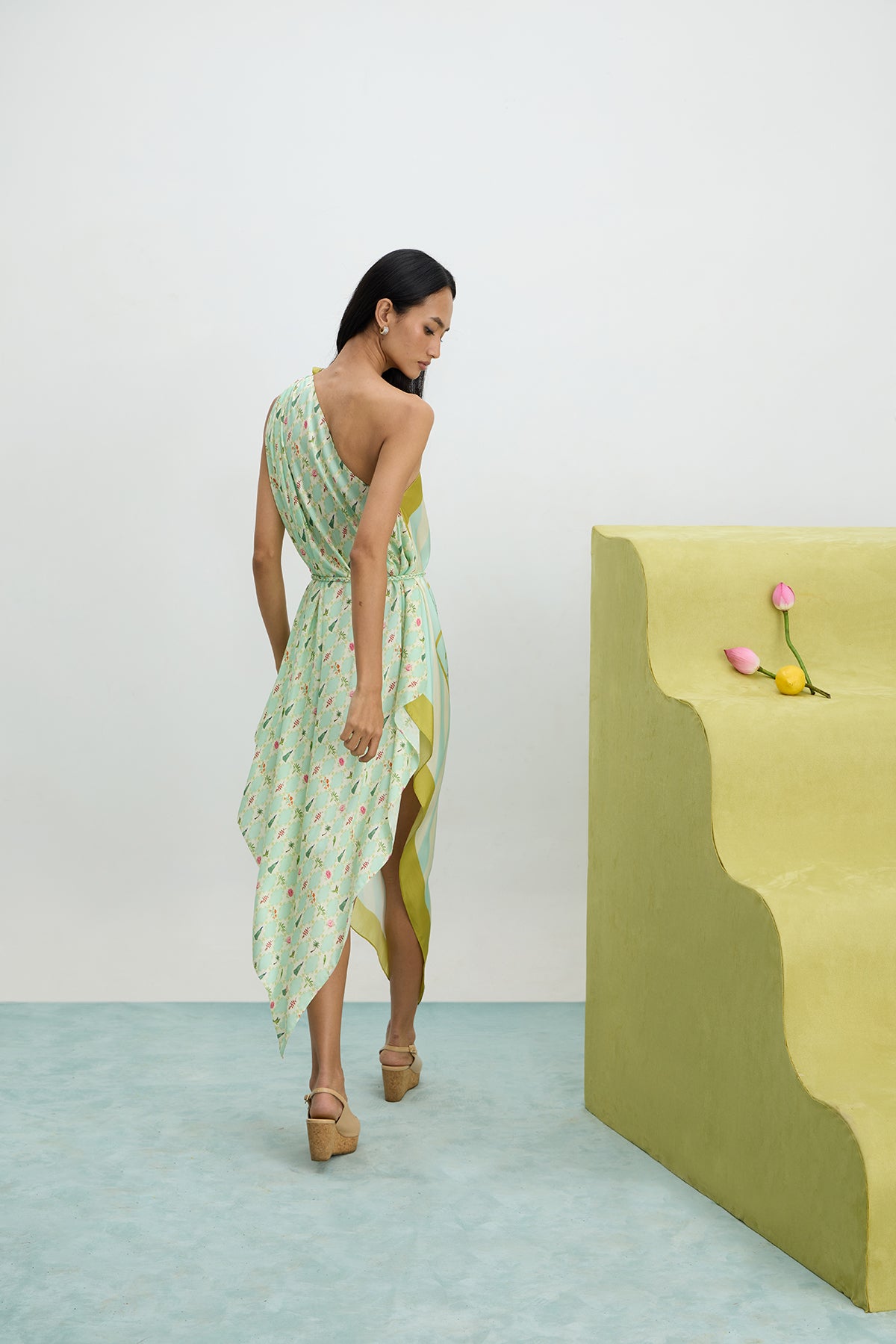 One Shoulder Multiway Scarf Dress