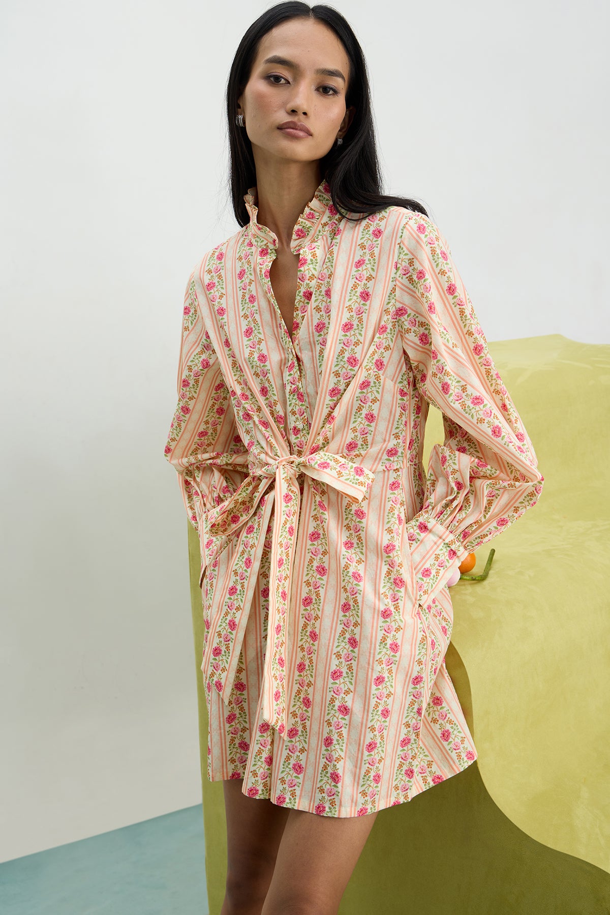 Twist Tie-up Mini Dress