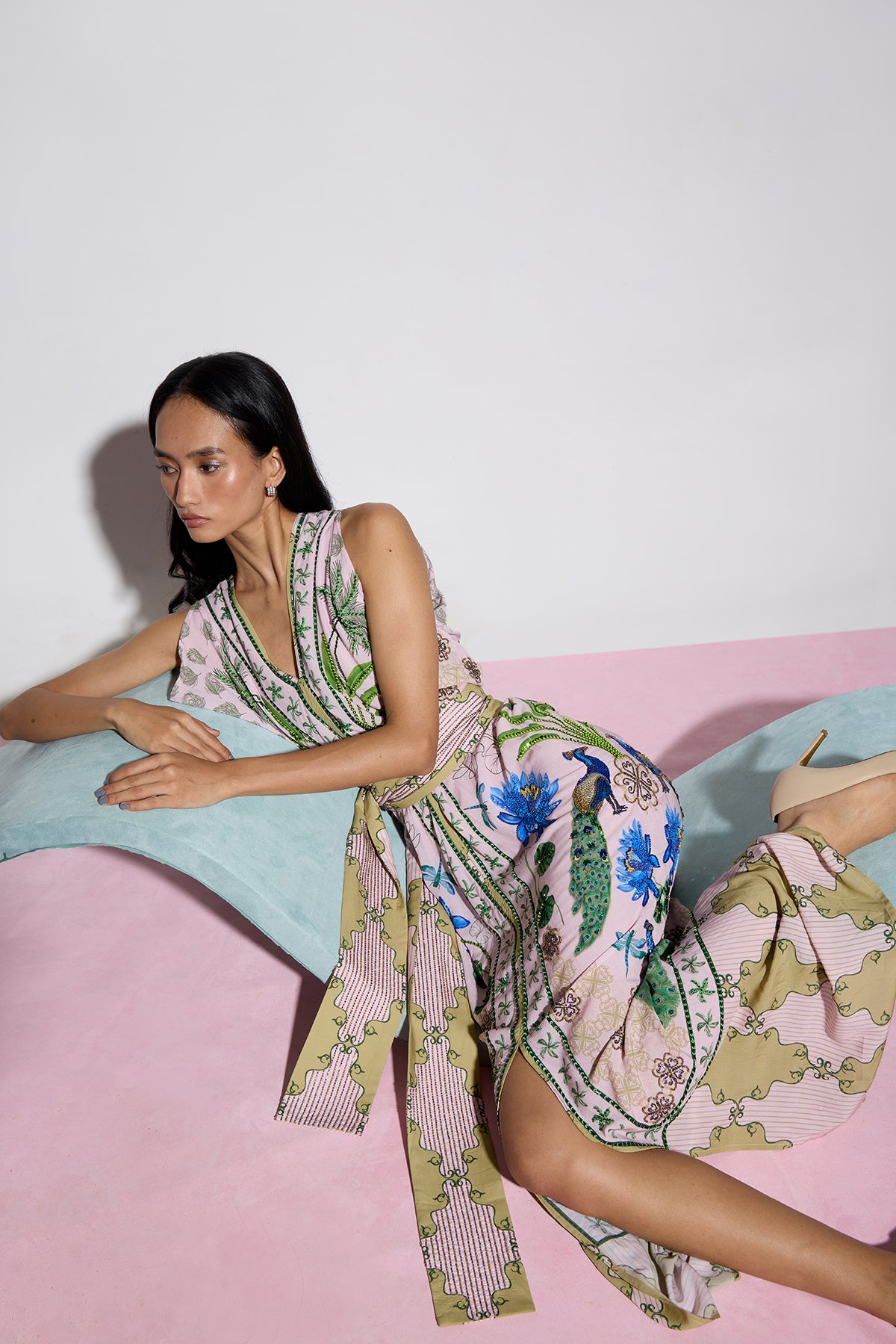 Hand Beaded Ocean Kaftan