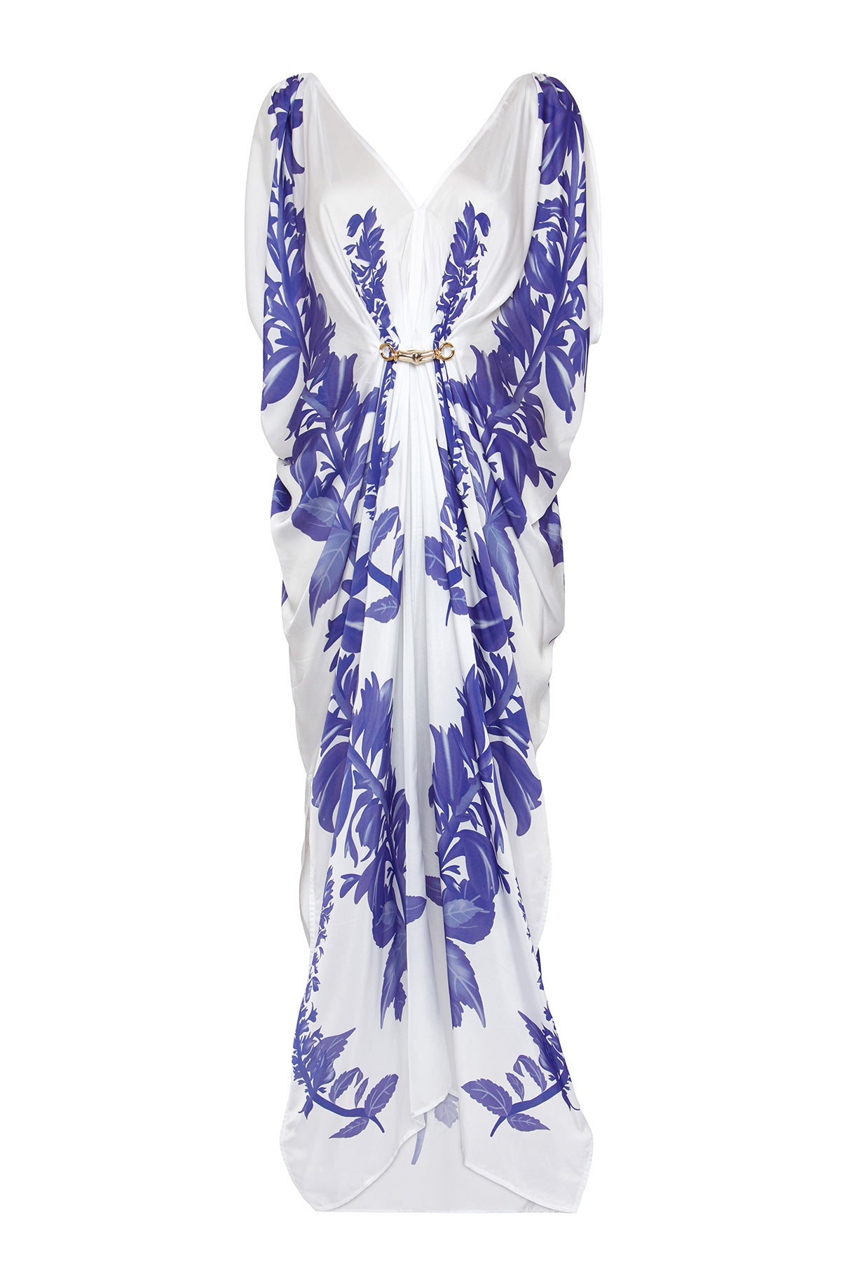 Draped Maxi Salvia Gown