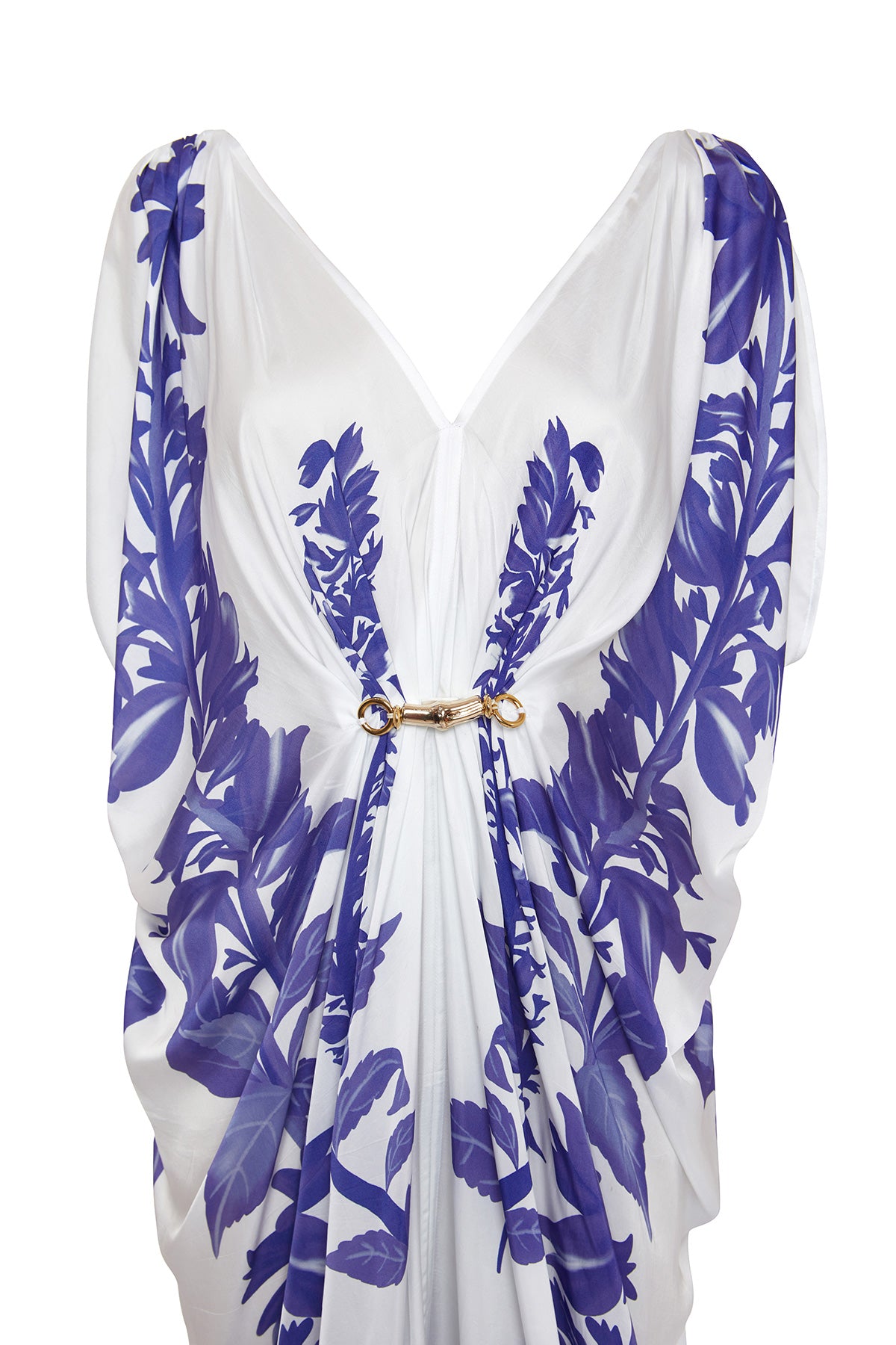 Draped Maxi Salvia Gown