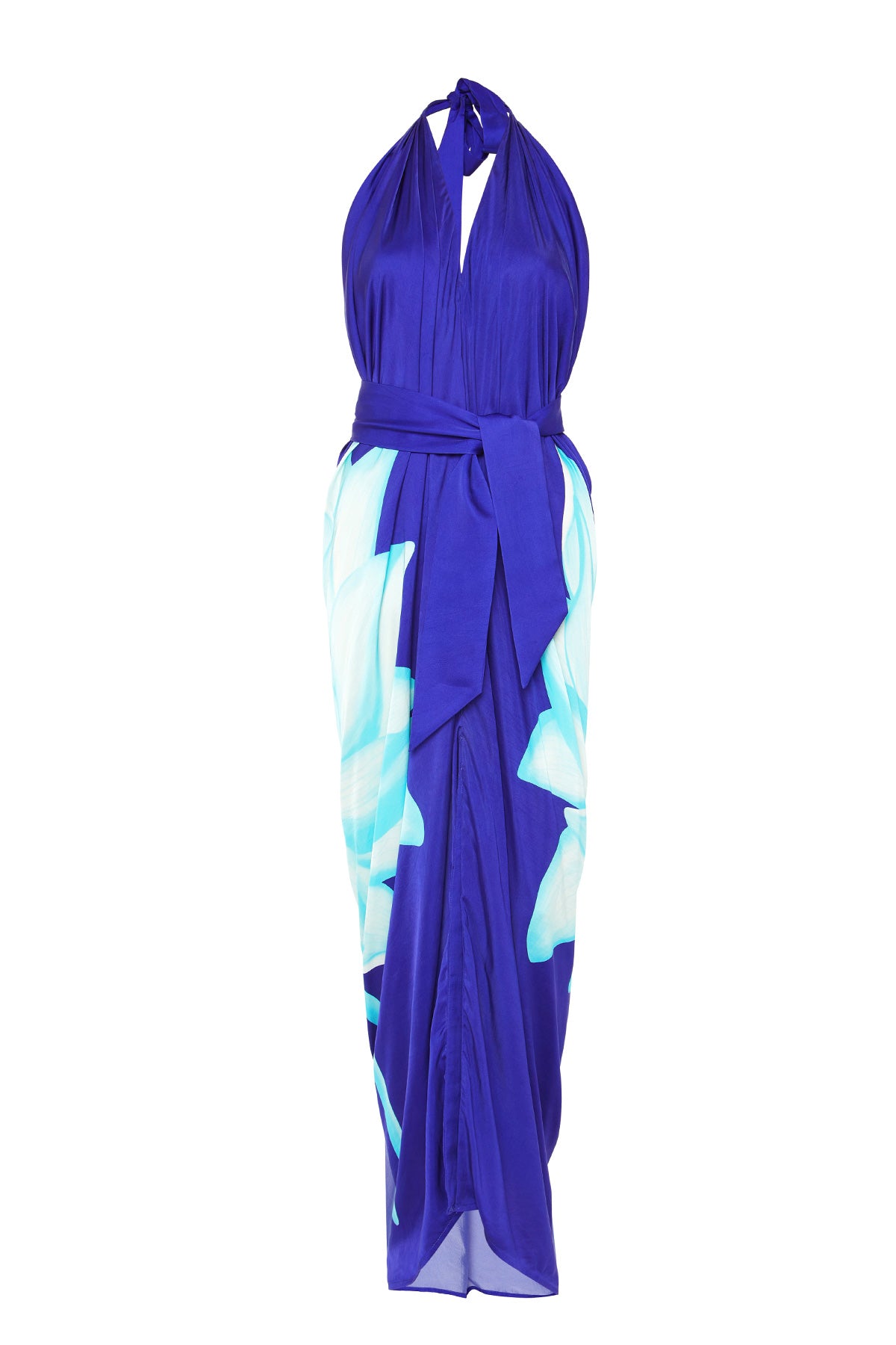 Plunge Neck Evening Gown