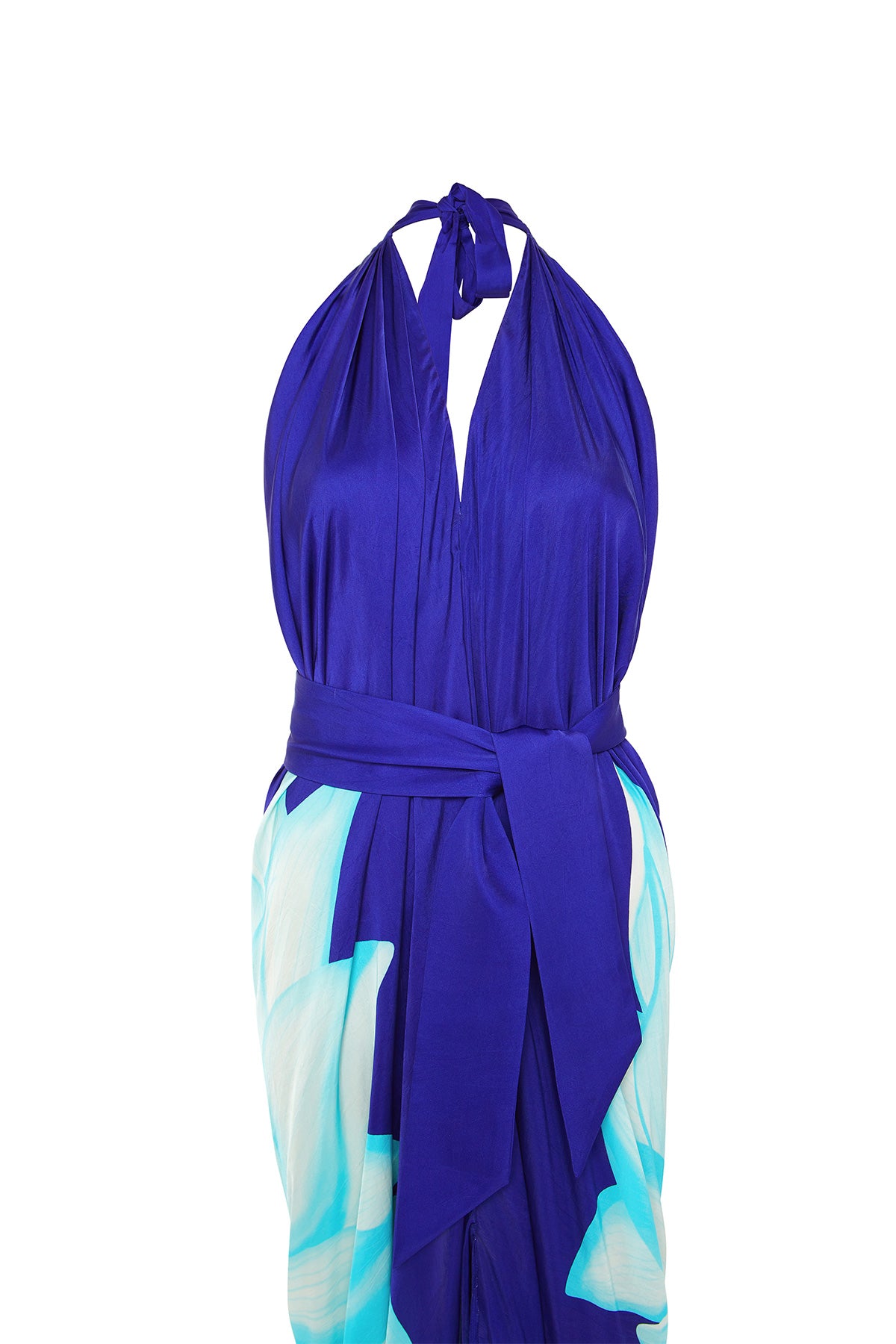 Plunge Neck Evening Gown