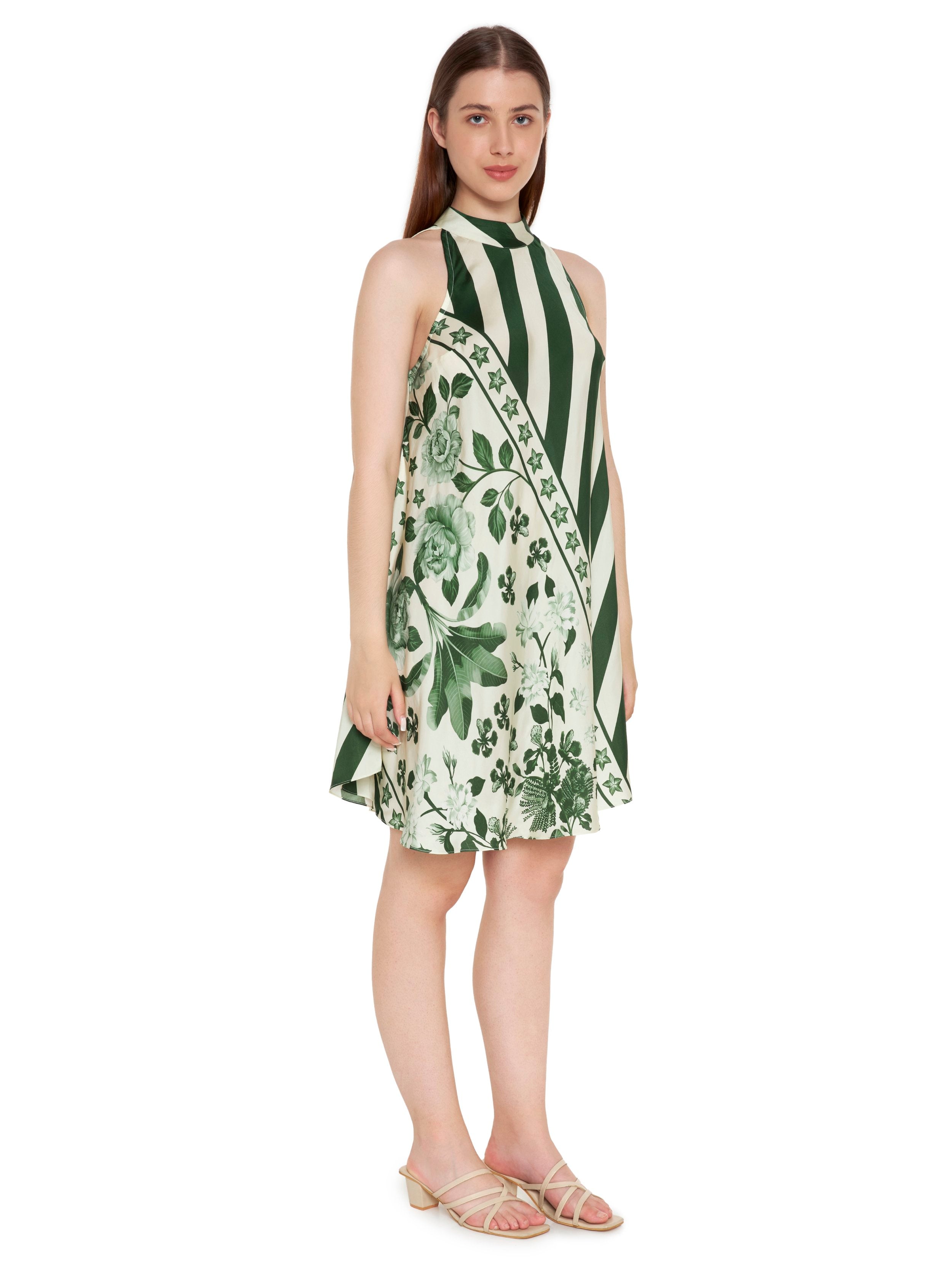 Silk Incut Mini Dress