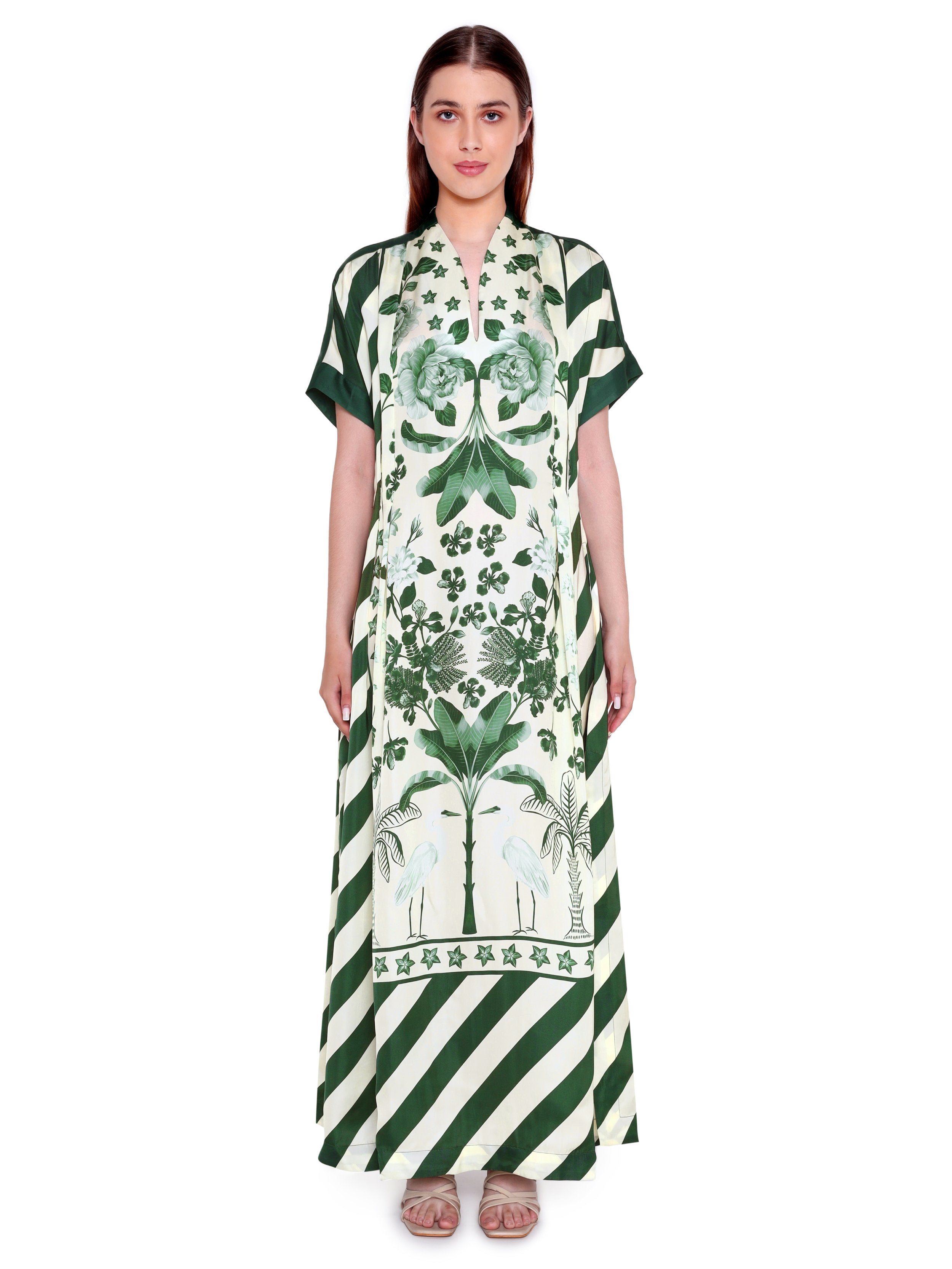 Hand Pleated Kaftan Dress