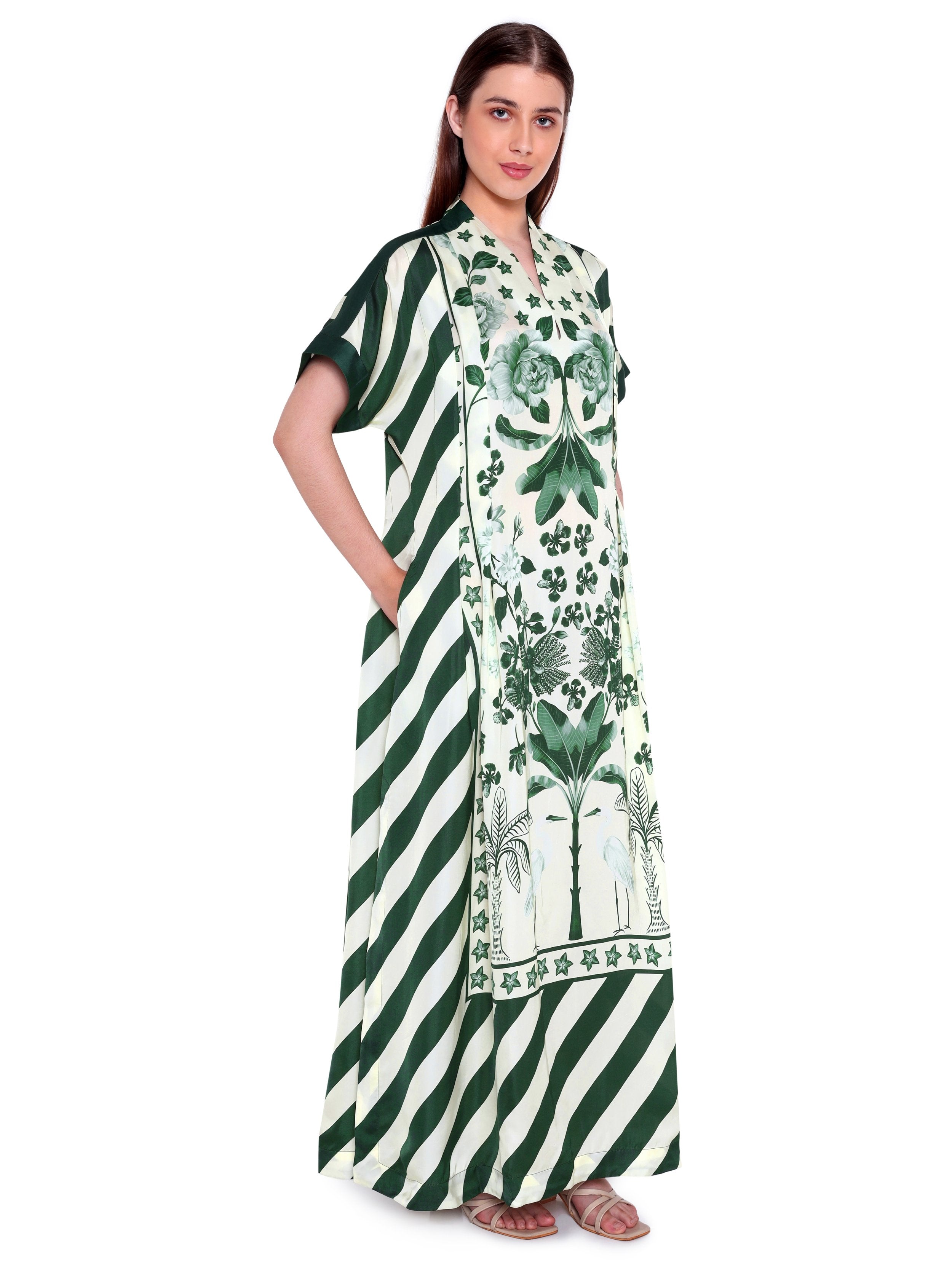 Hand Pleated Kaftan Dress