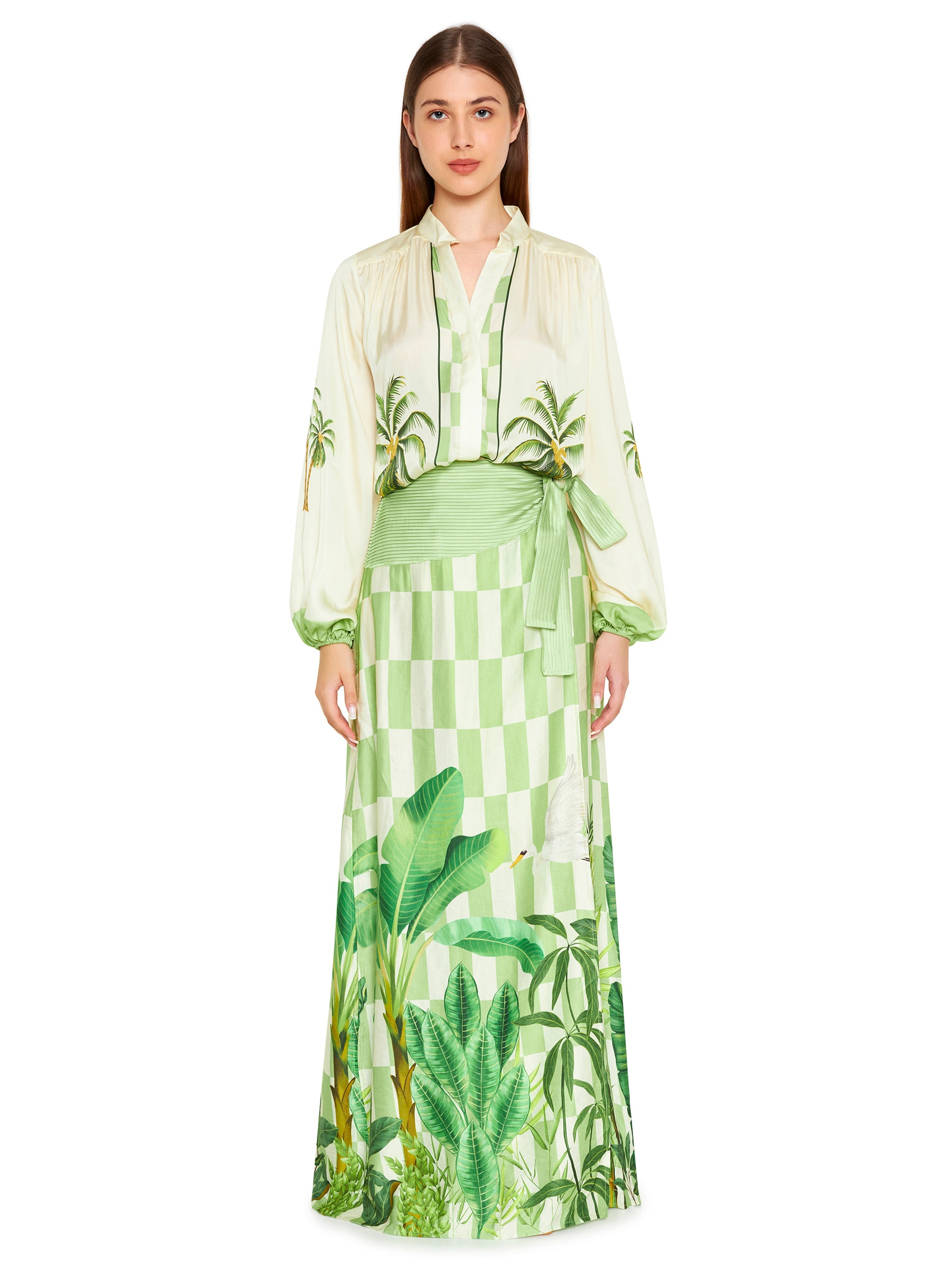 Pushpanjali Wrap Maxi Skirt