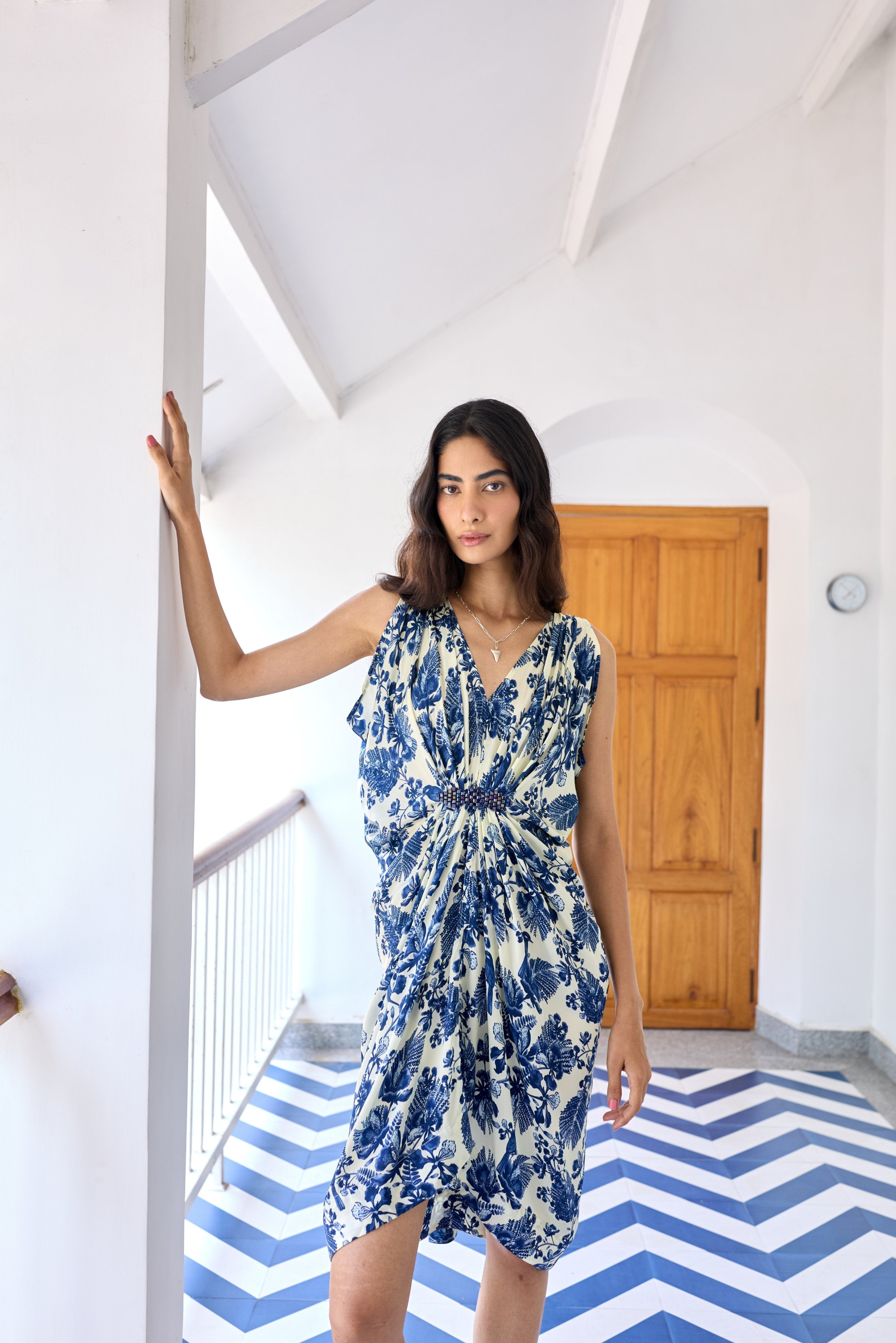 Hand Draped Mini Dress