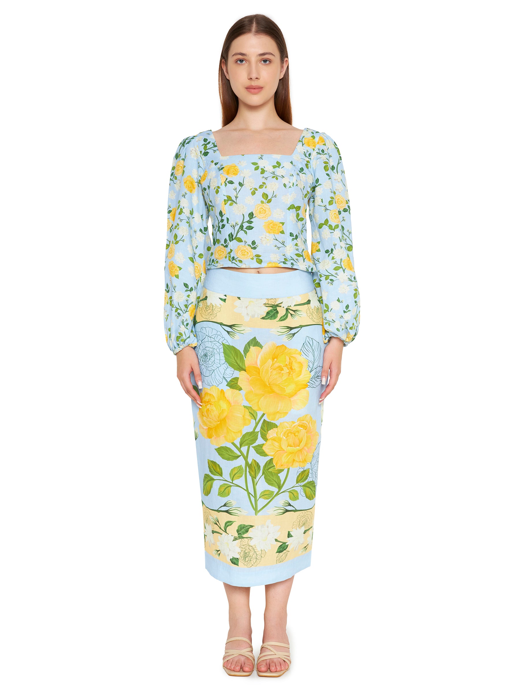 Square Neck Crop Blouse