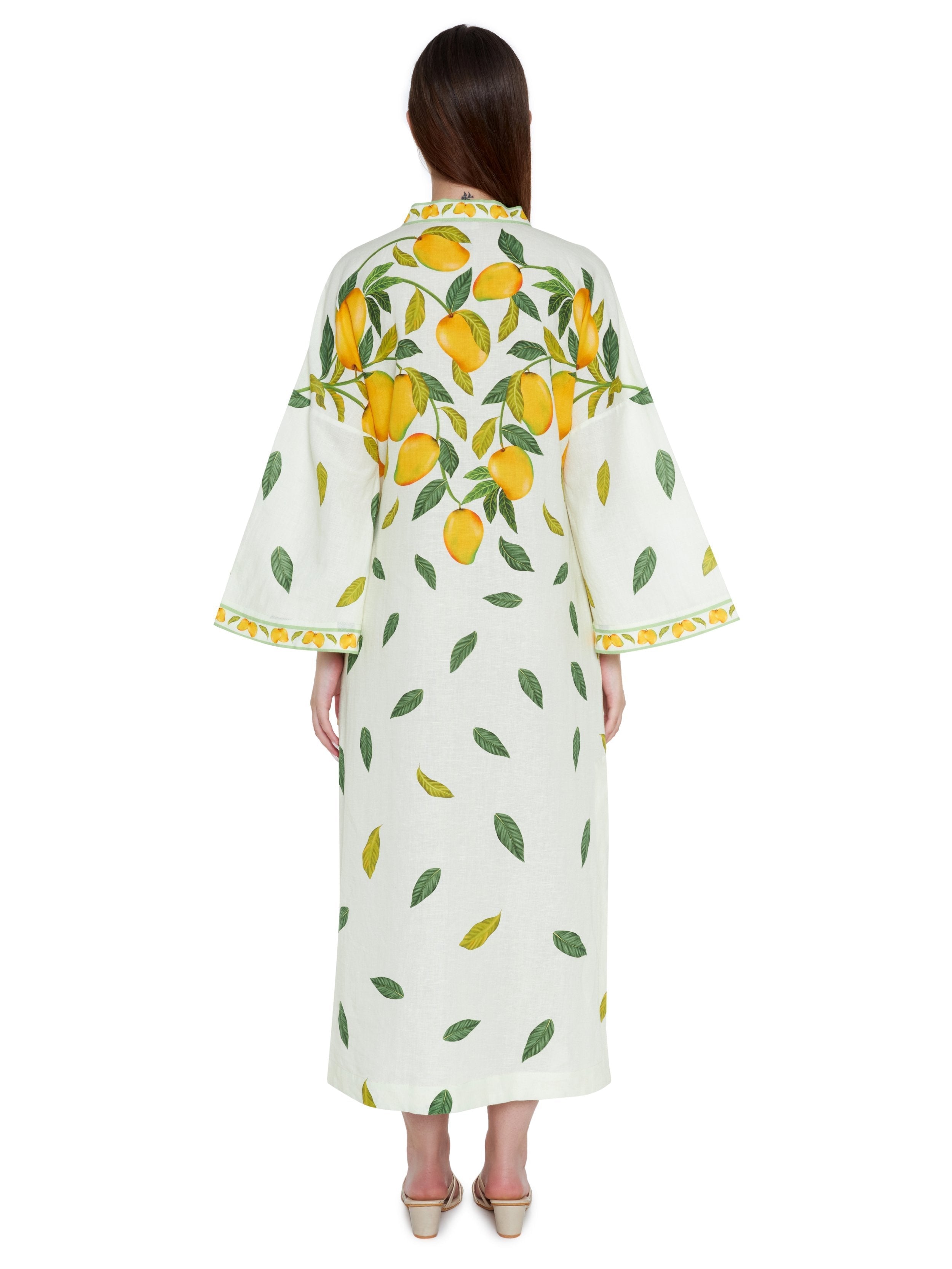 Dripping Alphonso Linen Dress