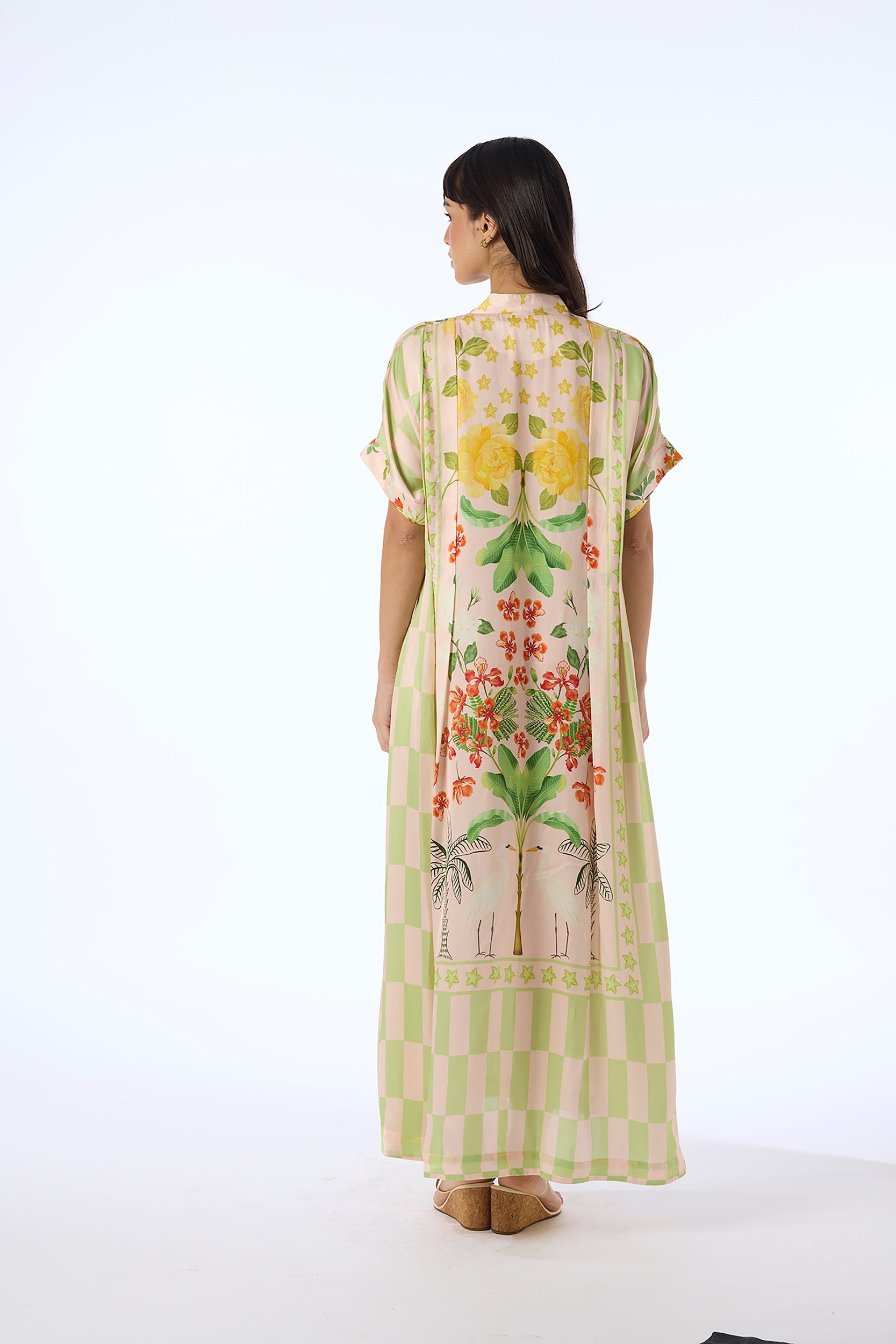Hand Pleated Kaftan Dress
