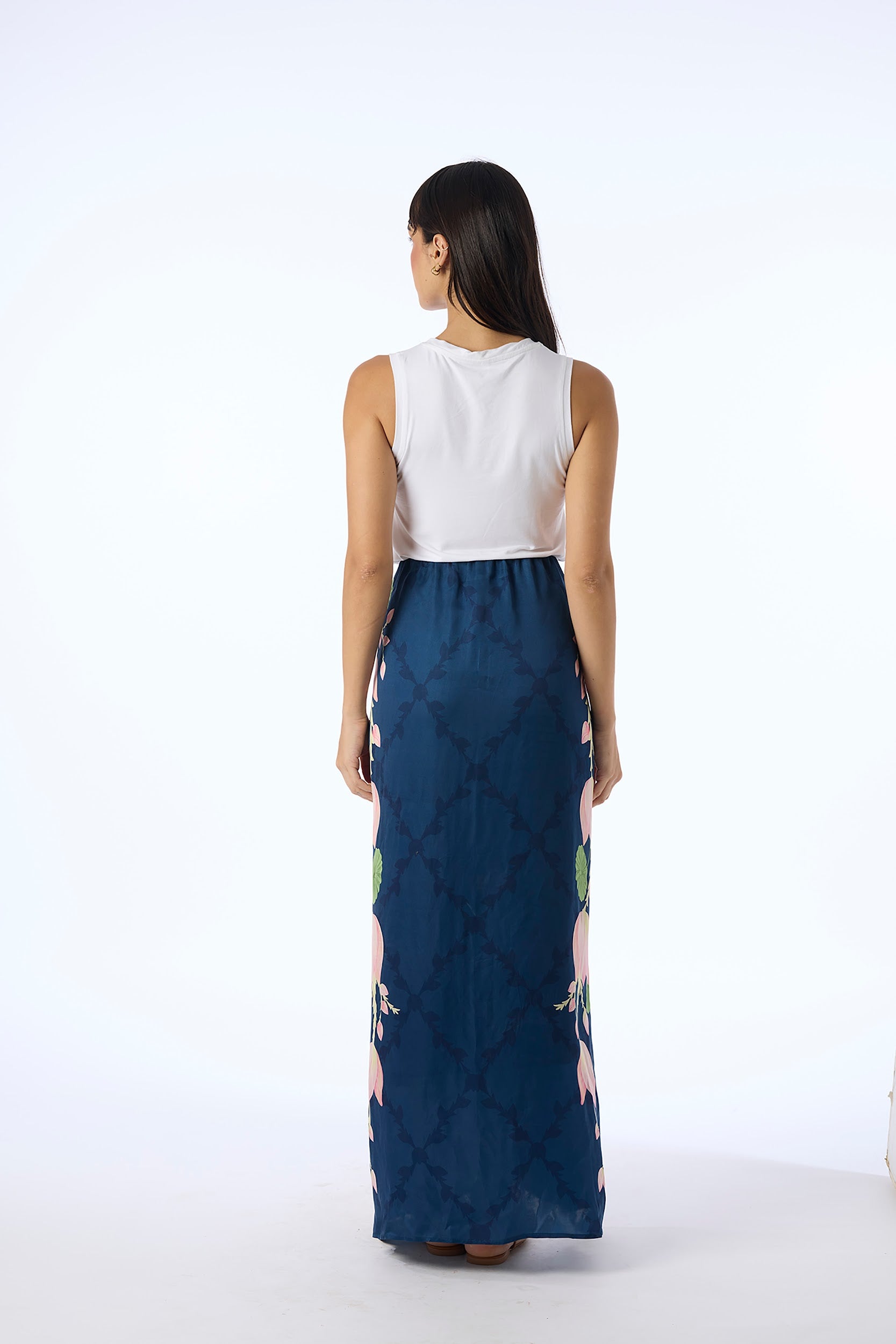 Hand Draped Lotus Skirt