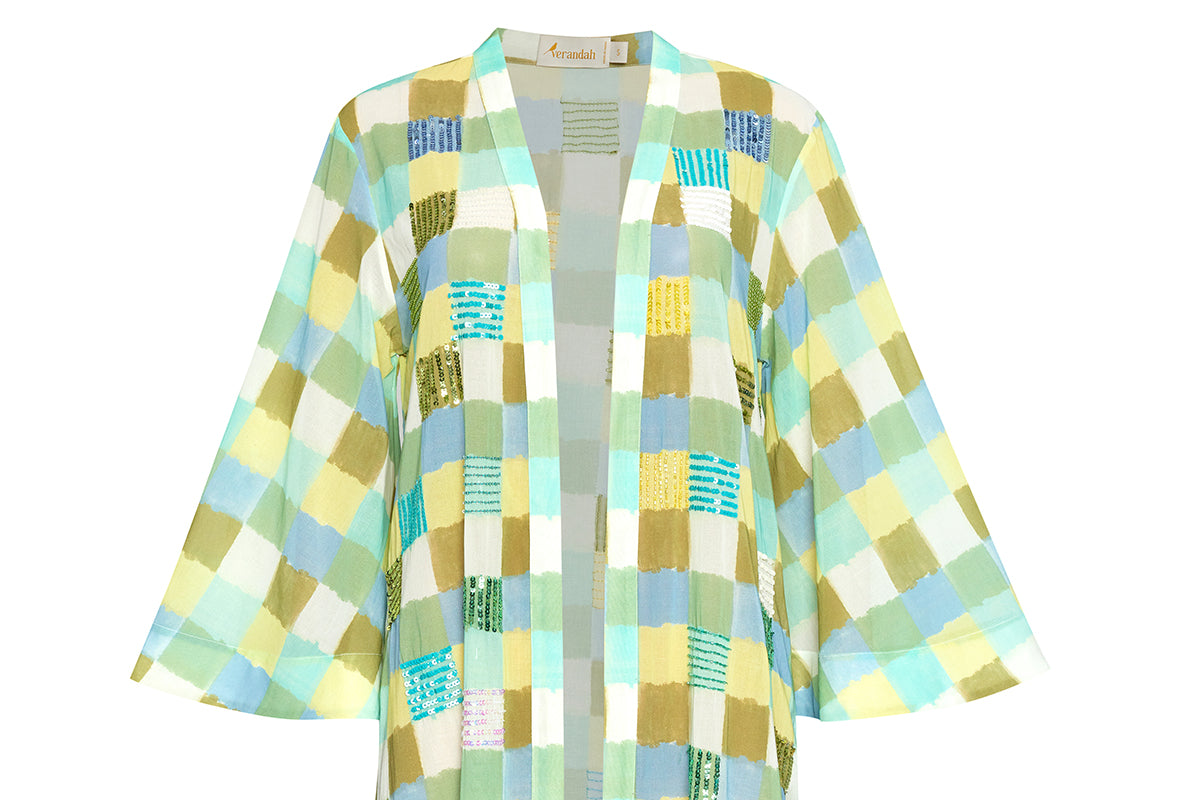 Hand Beaded Kimono Kaftan