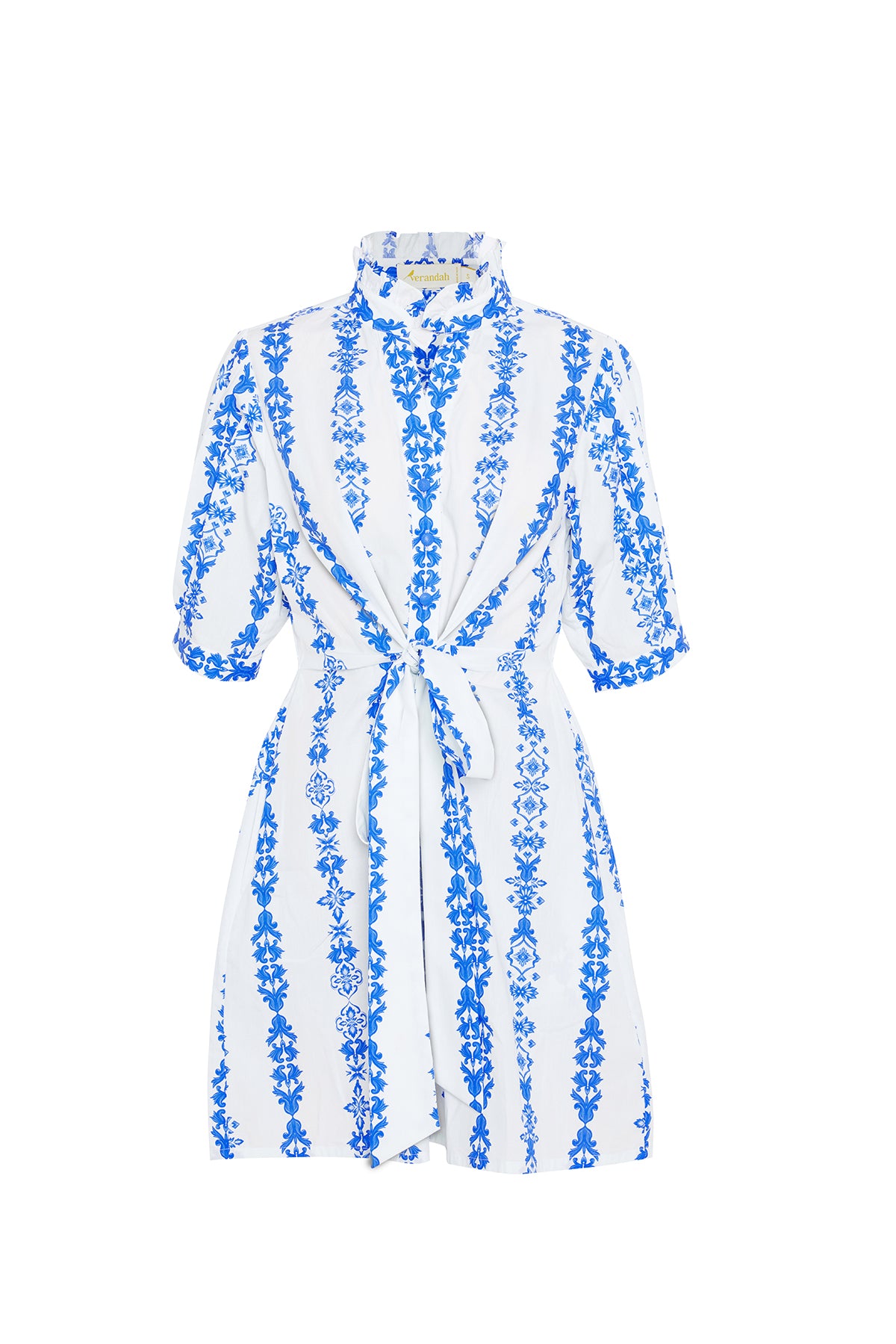 Hand Draped Mini Shirt Dress