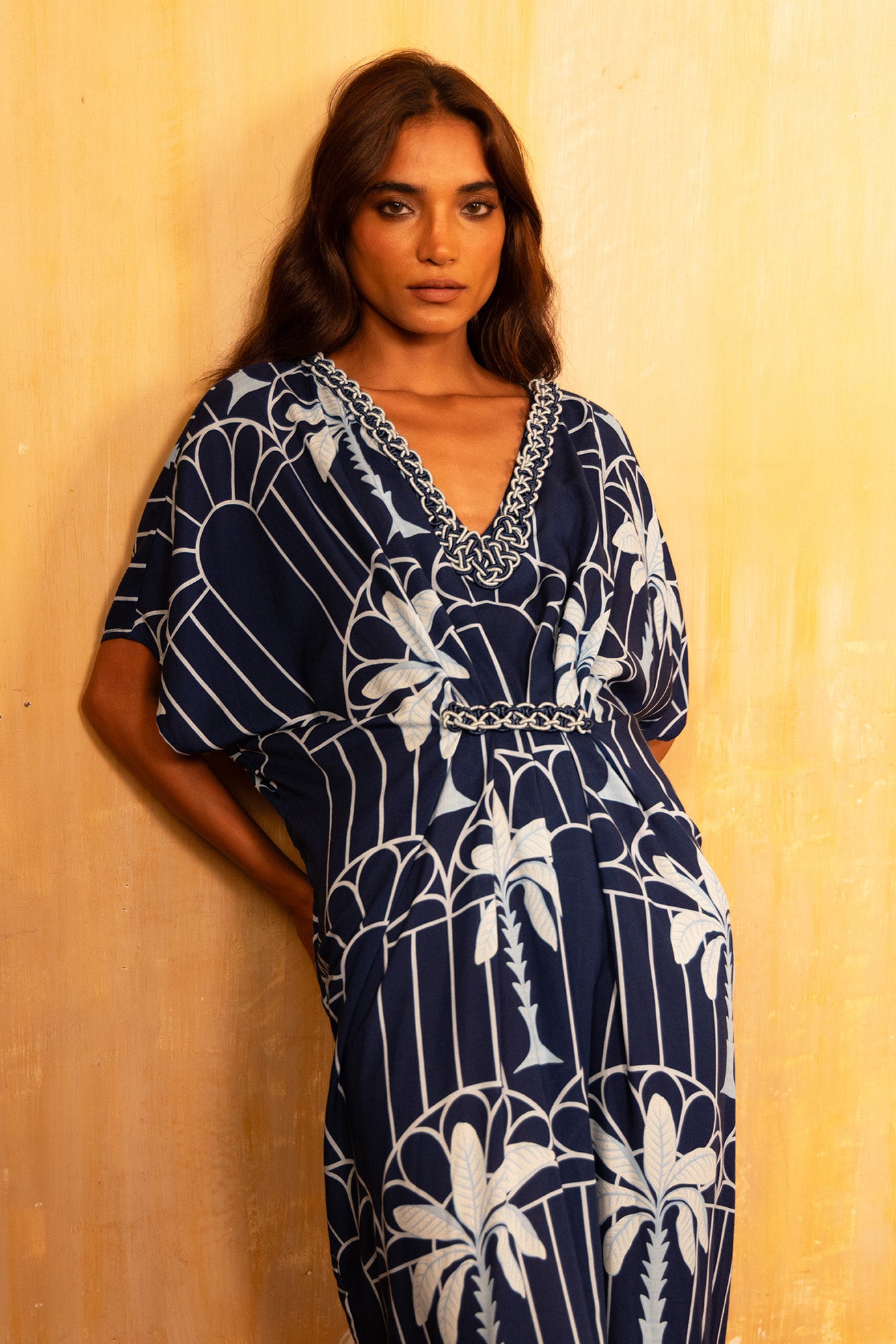 Hand Draped Kaftan Dress
