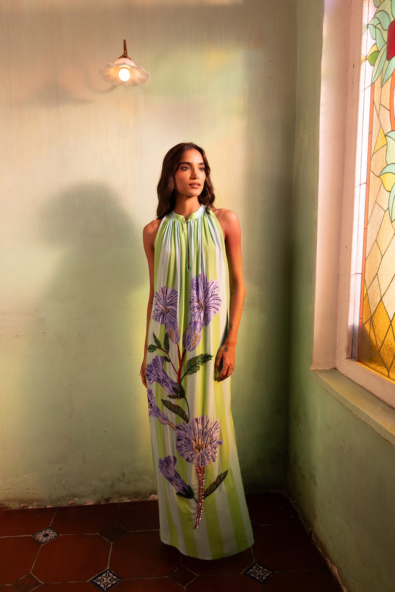 Hand Beaded Sundowner Maxi Dress
