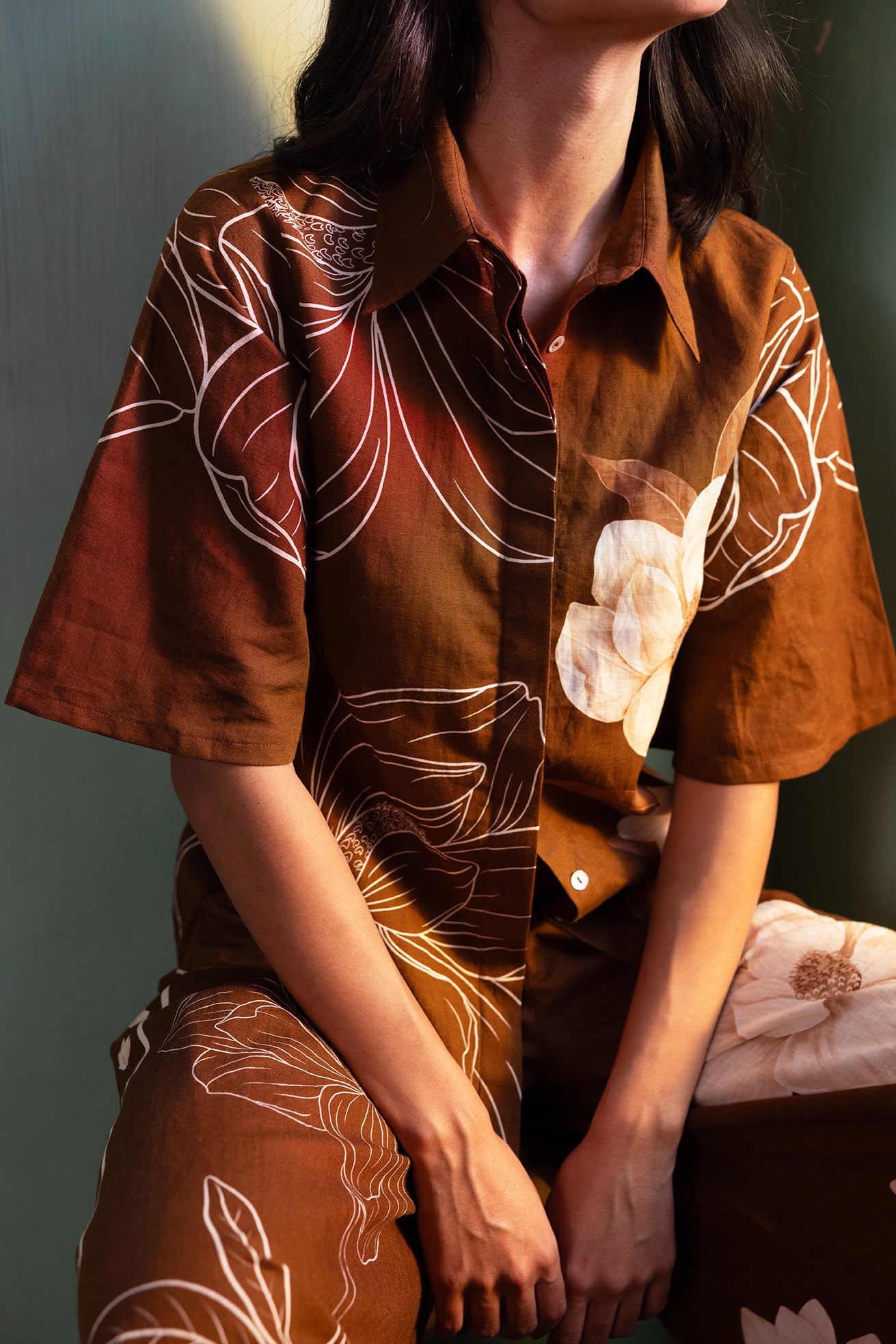 Floral Bell Sleeve Shirt