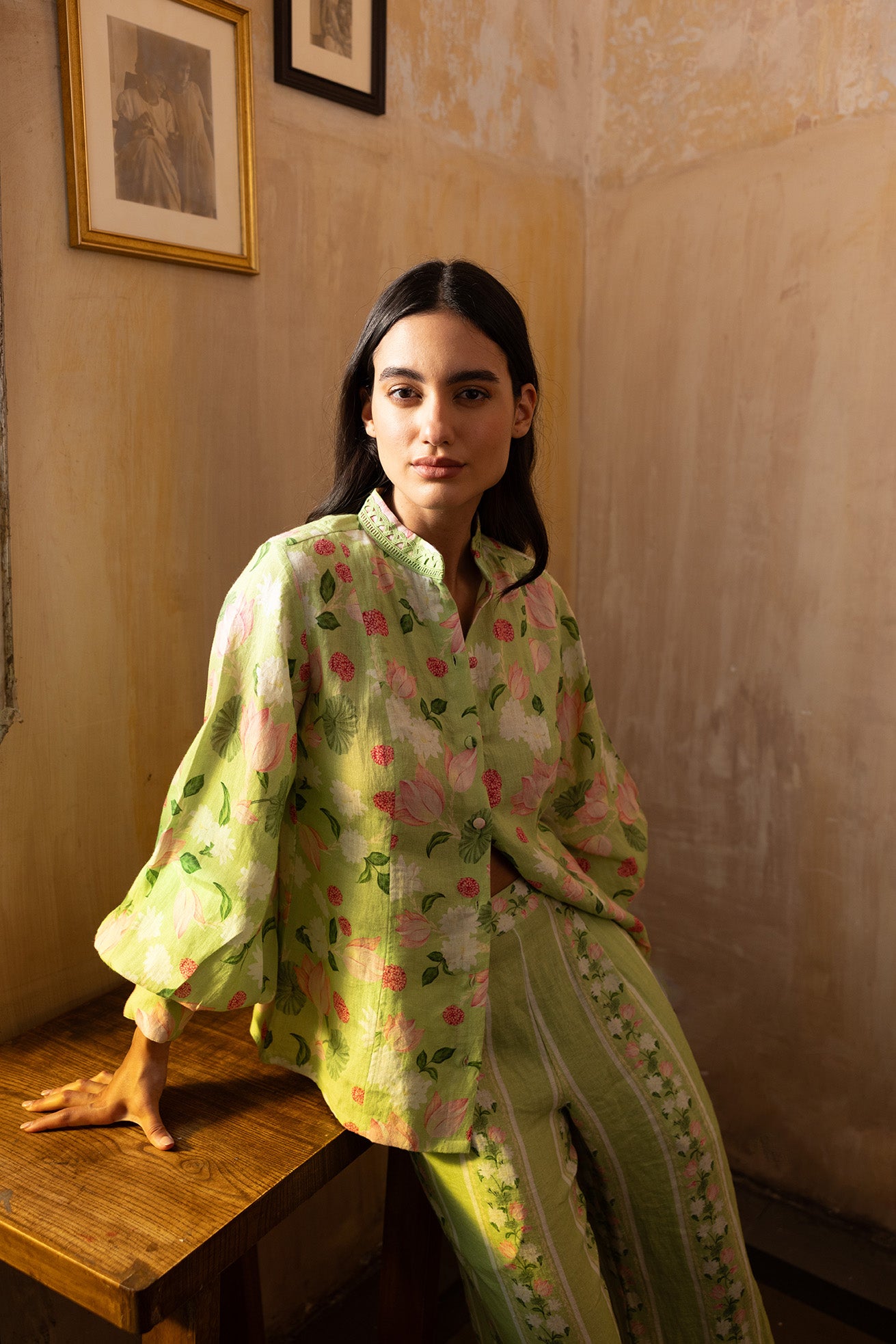 Linen Blouson Shirt