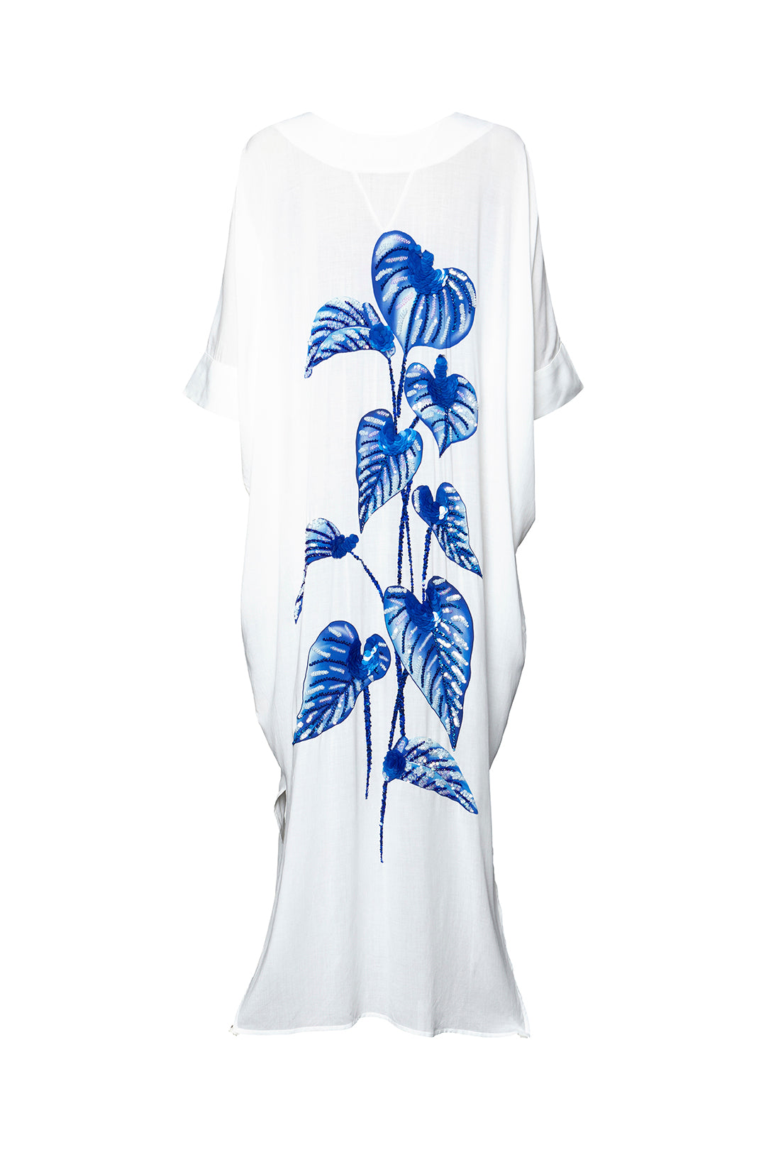 Hand Beaded Peace Lily Kaftan