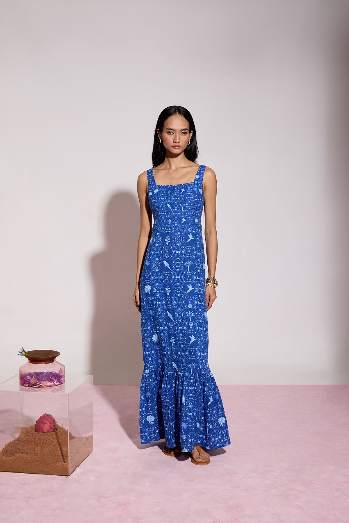 Tie-Back Midi Dress