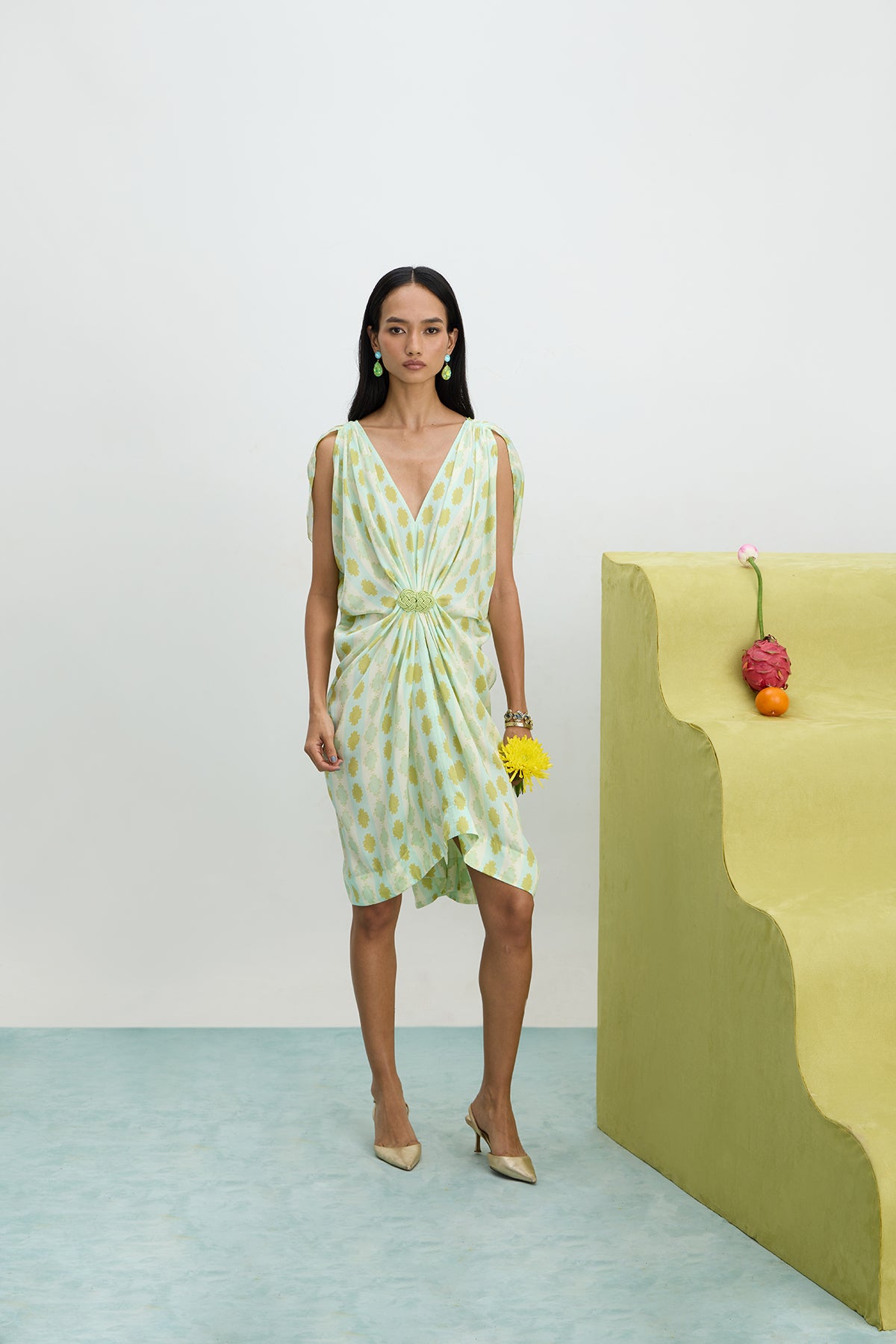 Hand Draped Mini Dress