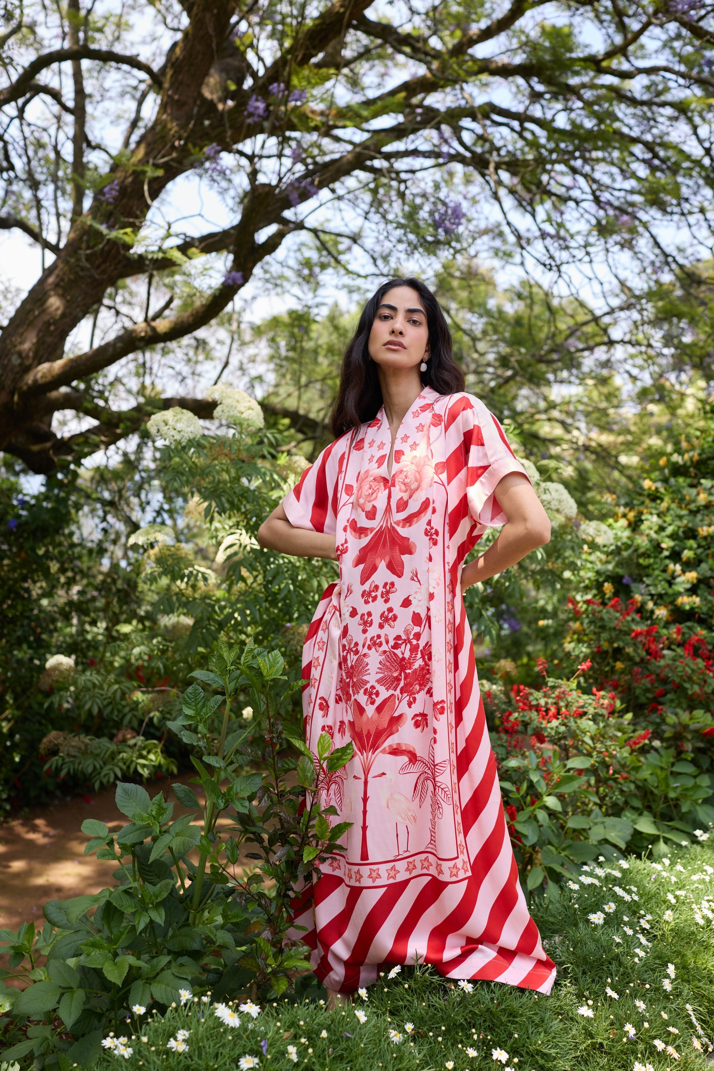 Hand Pleated Kaftan Dress