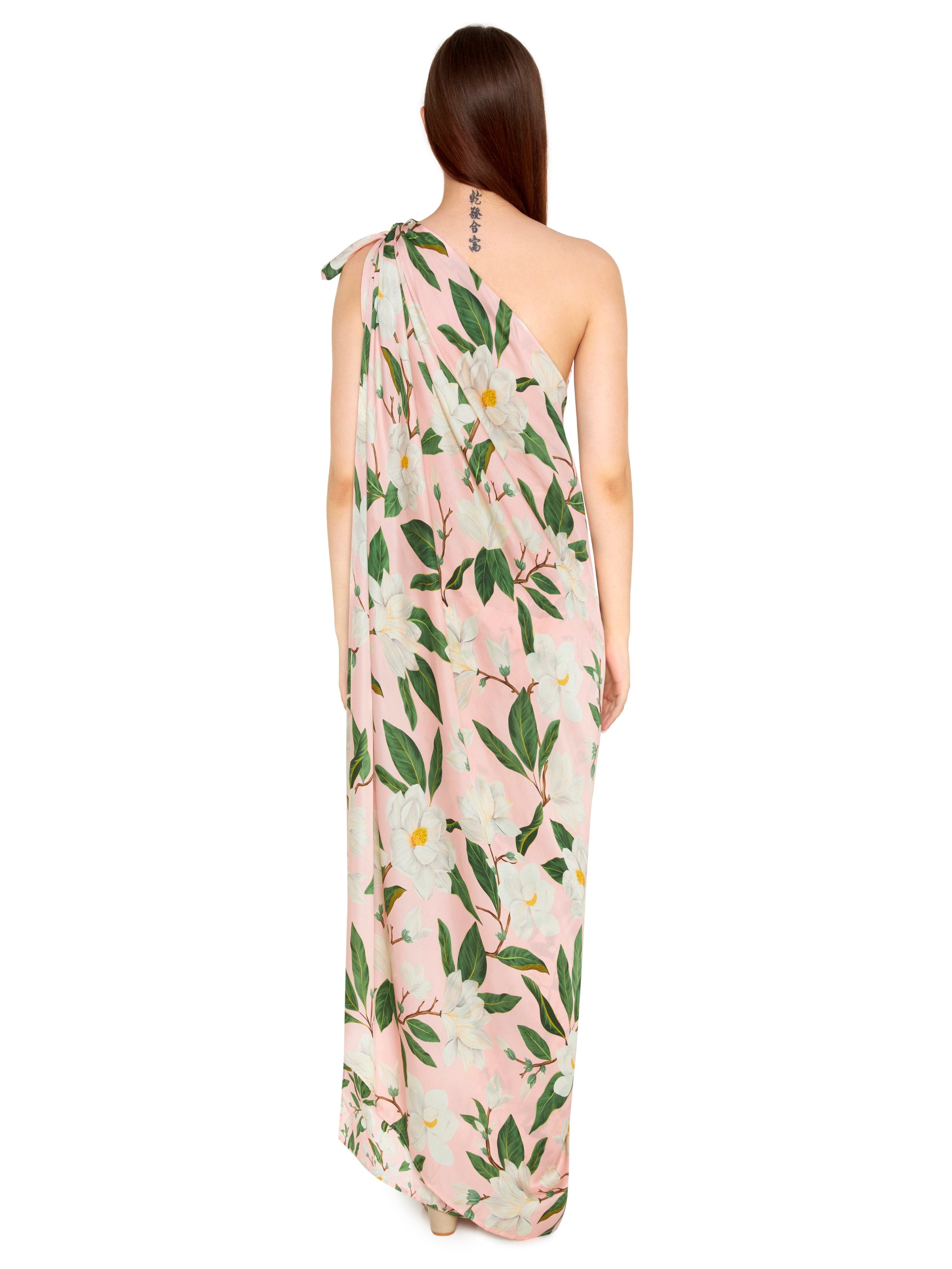 One Shoulder Wrap Maxi