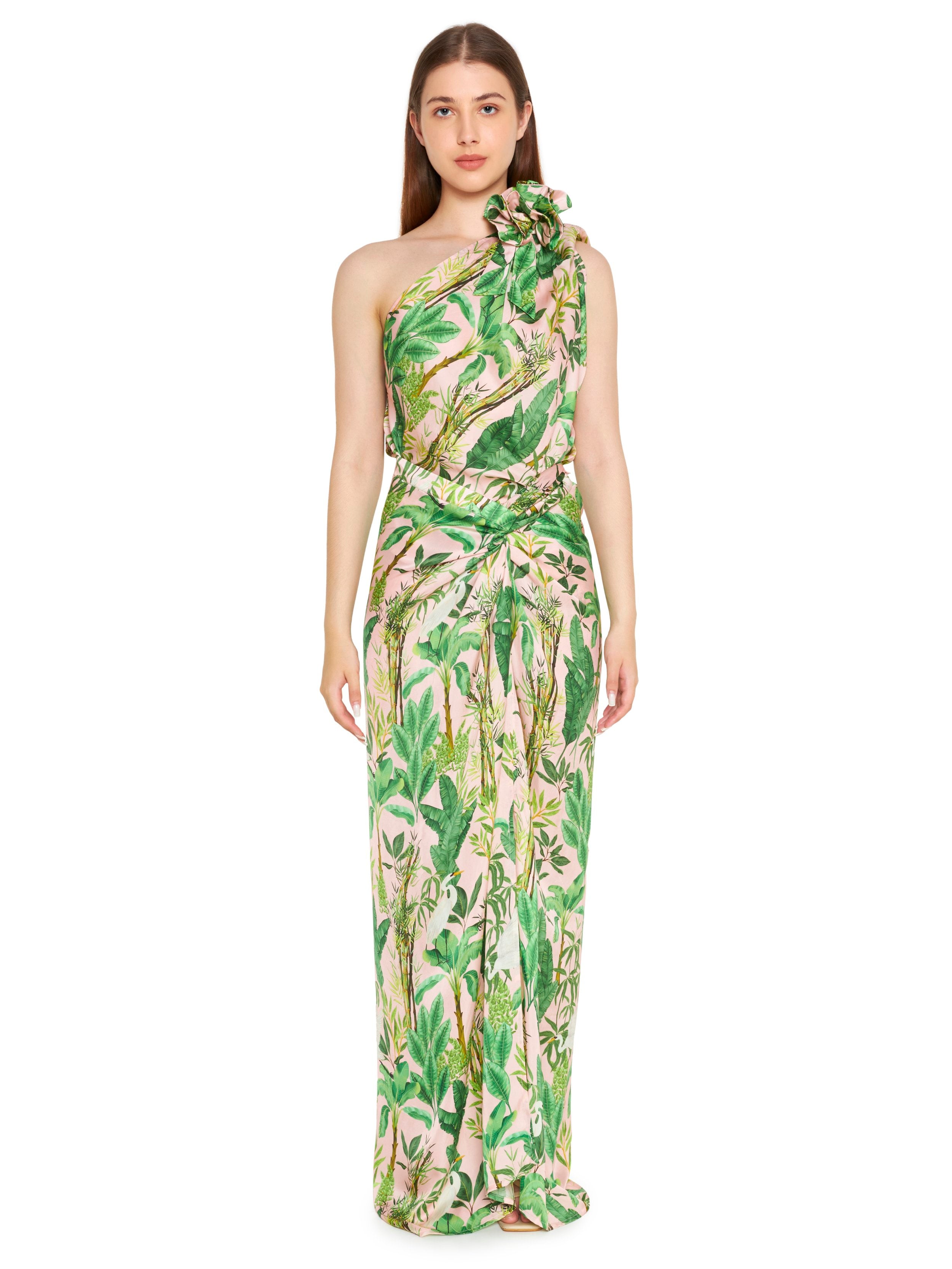 Hand Draped Rosette Blouse