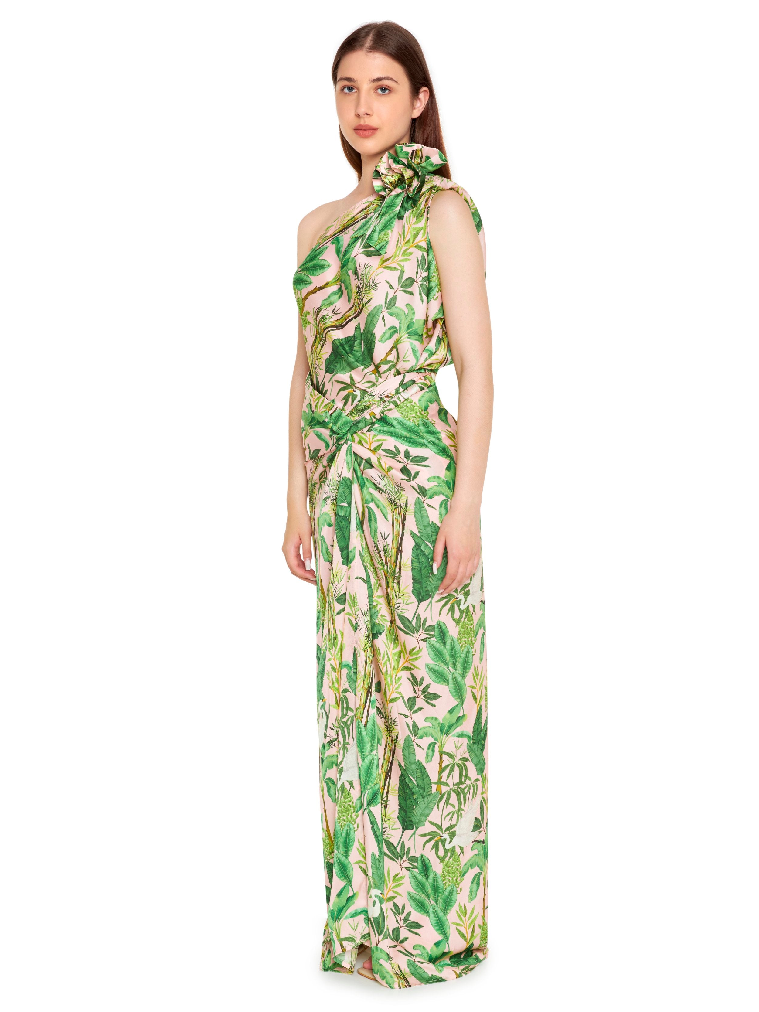 Hand Draped Rosette Blouse