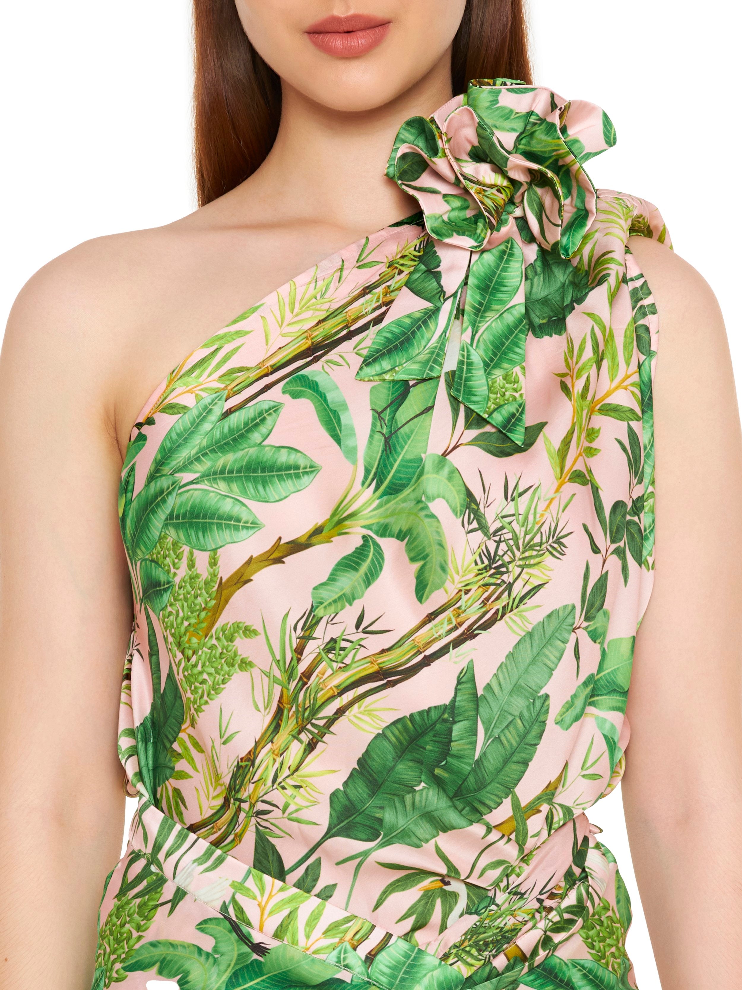 Hand Draped Rosette Blouse