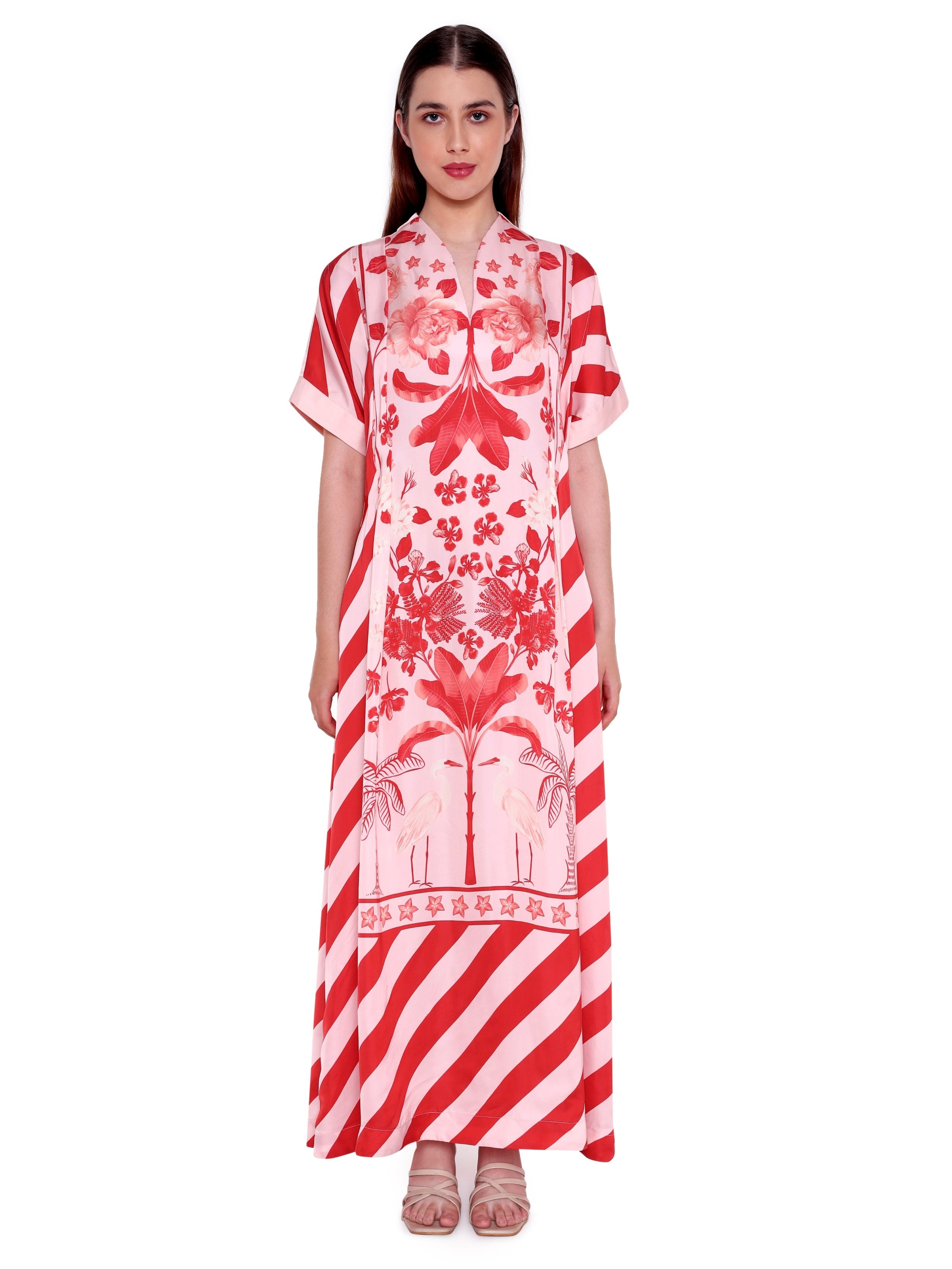 Hand Pleated Kaftan Dress