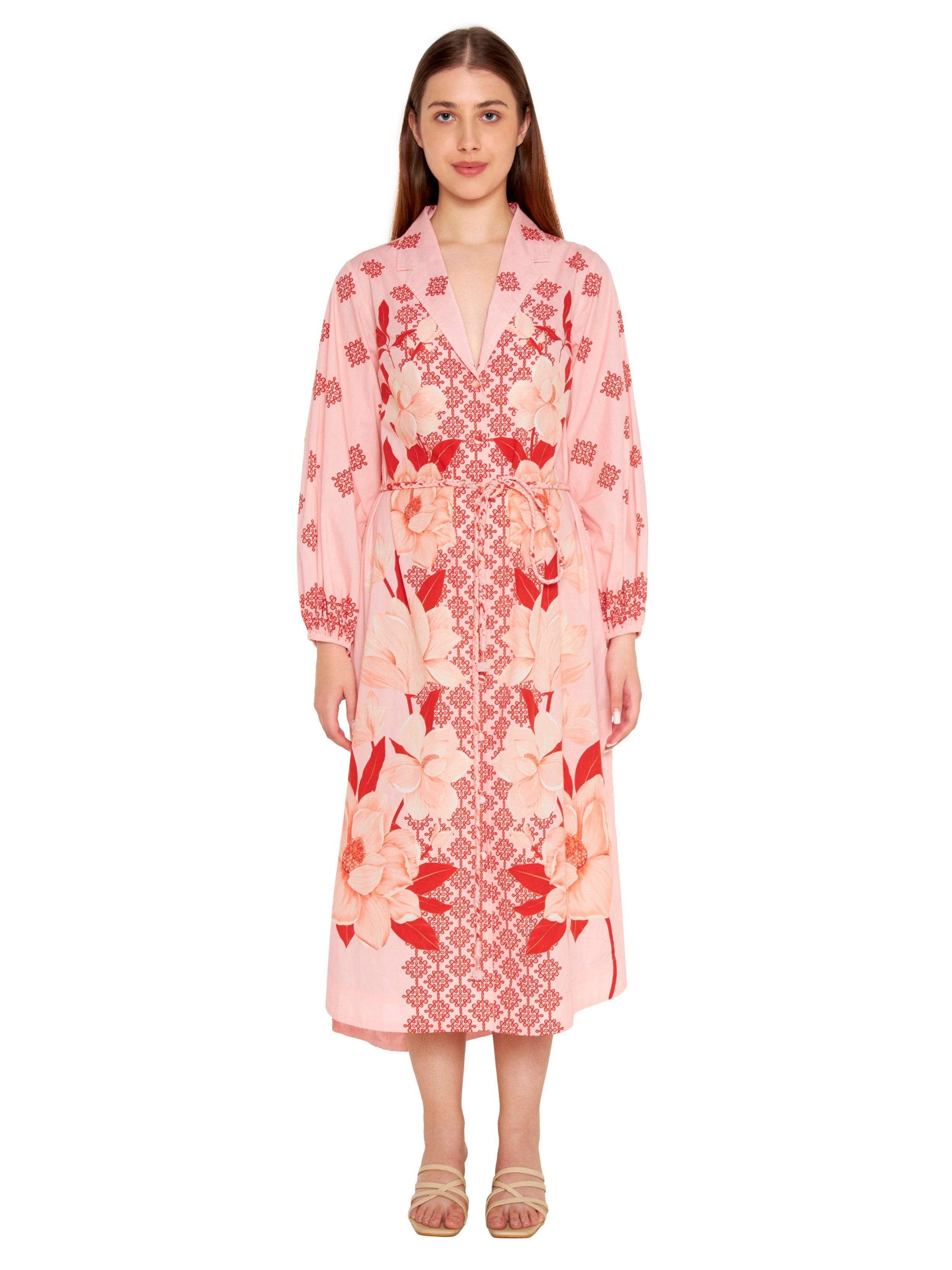 Blouson Sleeve Shirt Dress