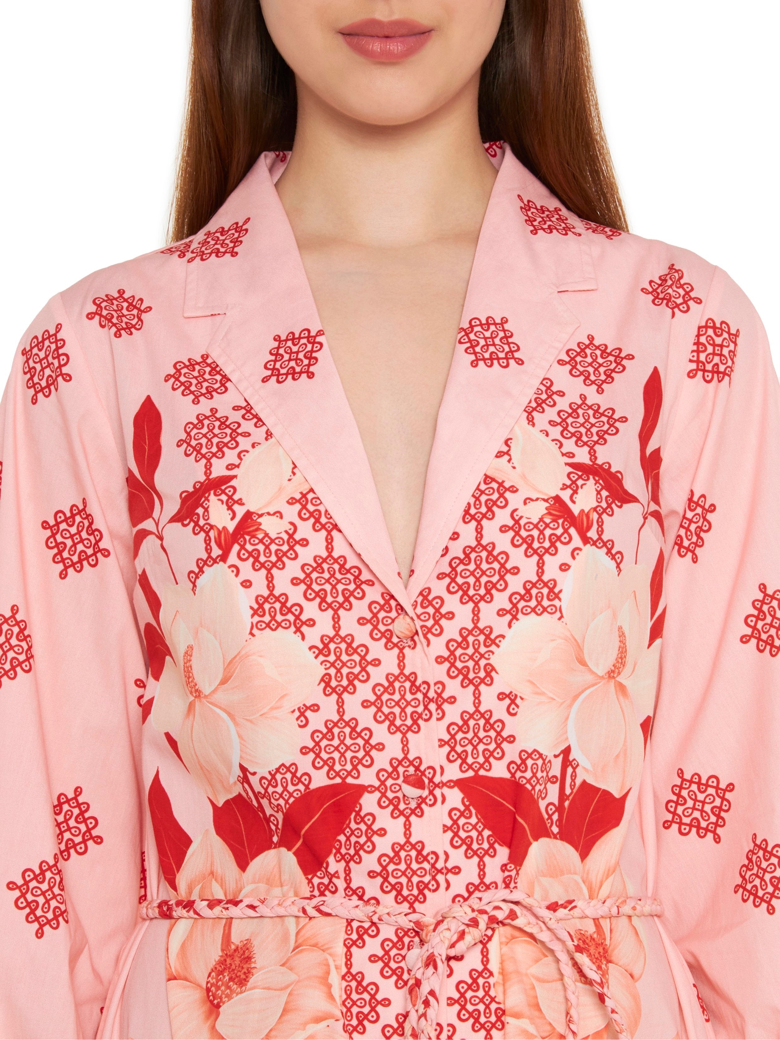 Blouson Sleeve Shirt Dress