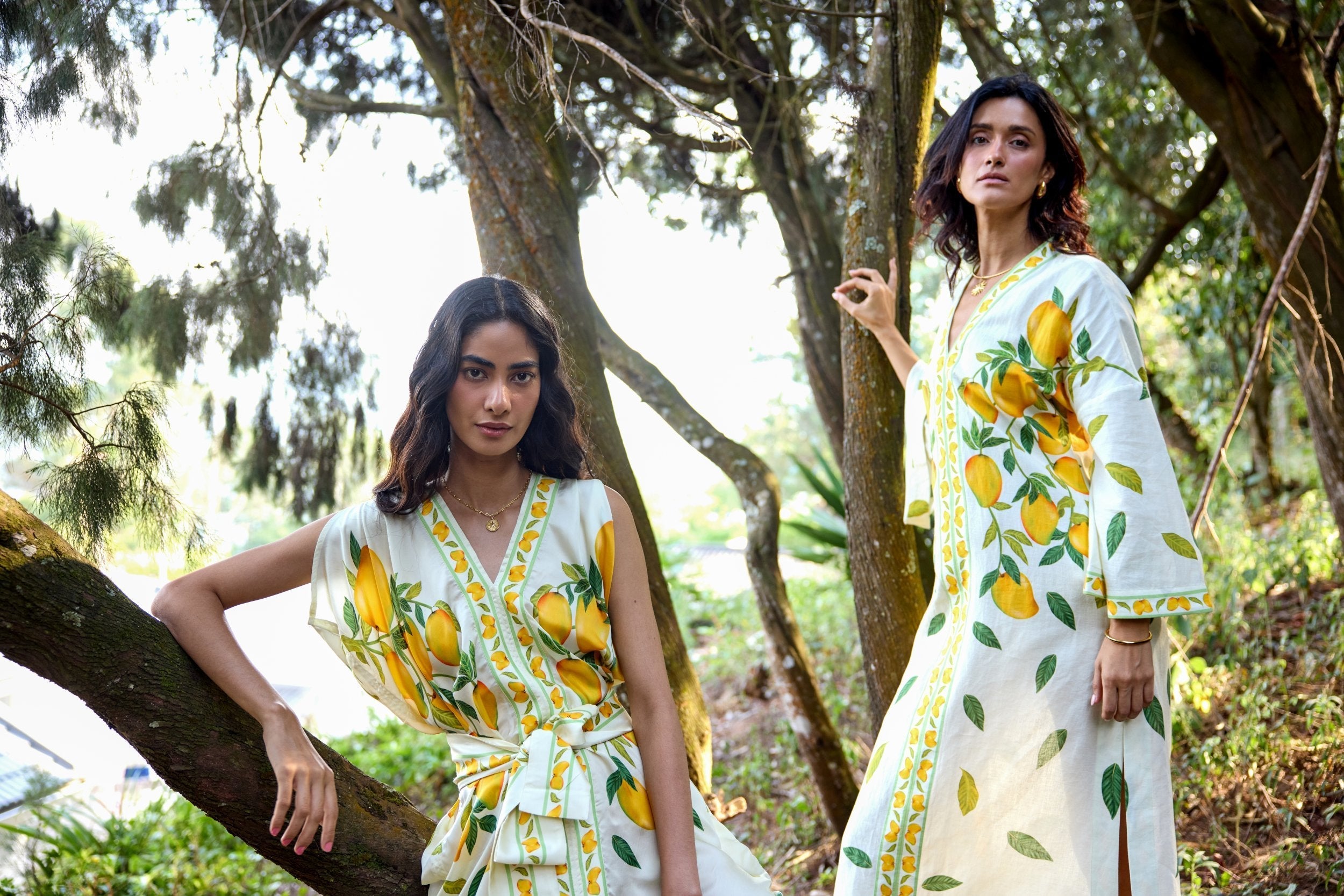 Dripping Alphonso Linen Dress